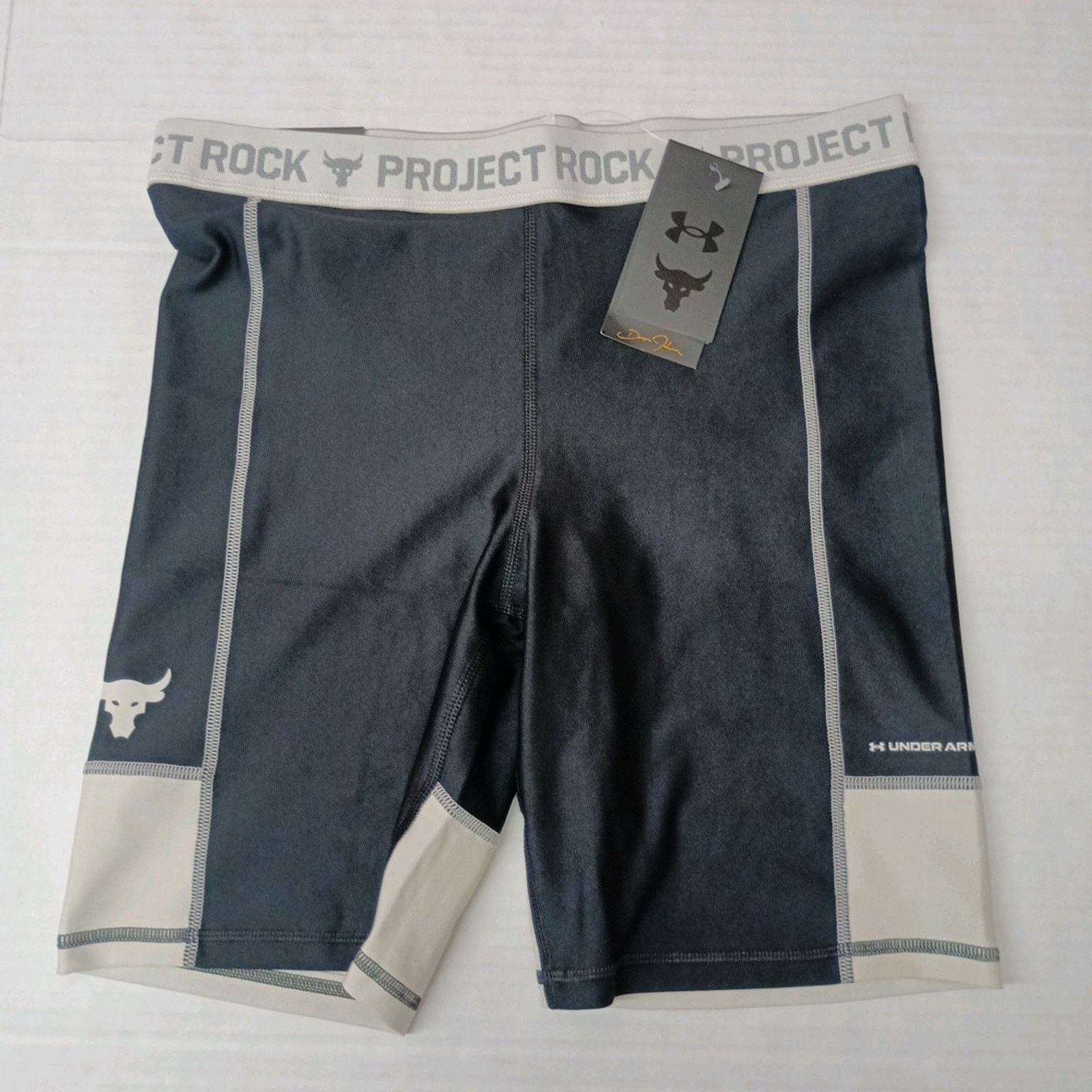 Under Armour Under Armour Women's Project Rock Bike Shorts L Black / Bone Size 31" - 1 Thumbnail