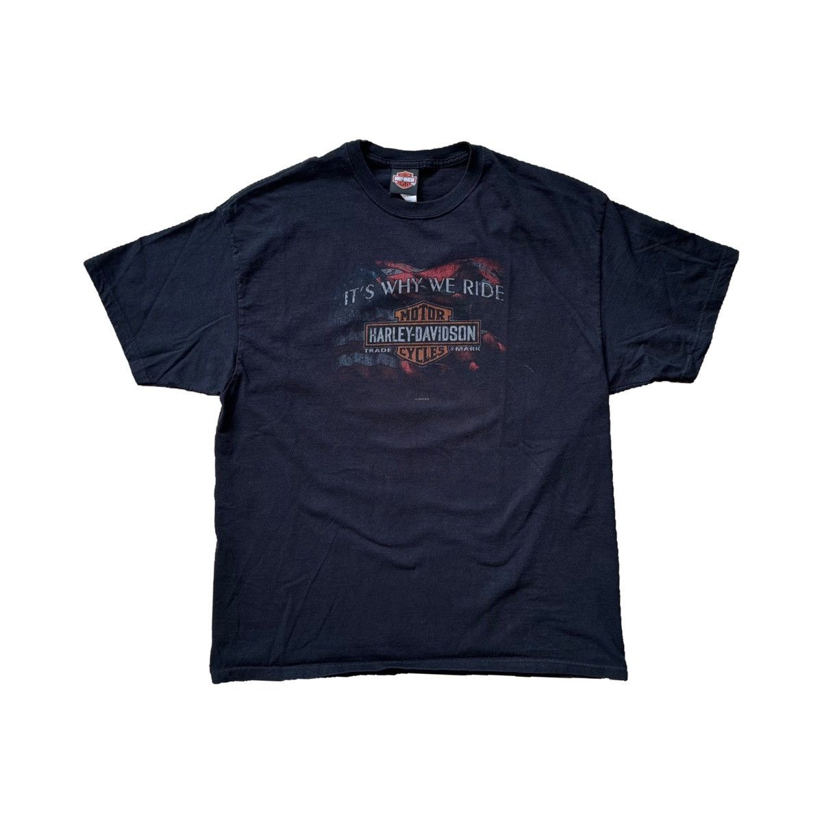 Harley Davidson Harley-Davidson Faded American Flag Tee Size US XL / EU 56 / 4 - 2 Thumbnail