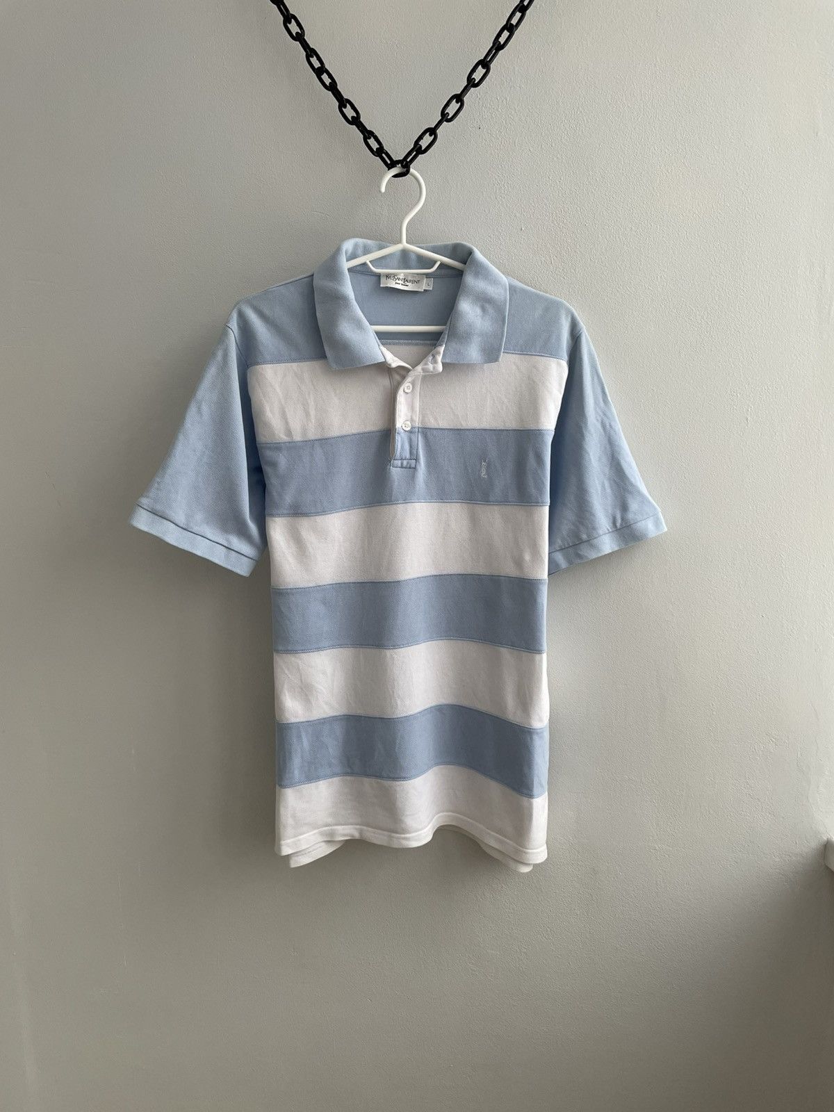 Yves Saint Laurent Yves Saint Laurent YSL Stripped Polo Shirt T Shirt Tee Size US L / EU 52-54 / 3 - 1 Thumbnail