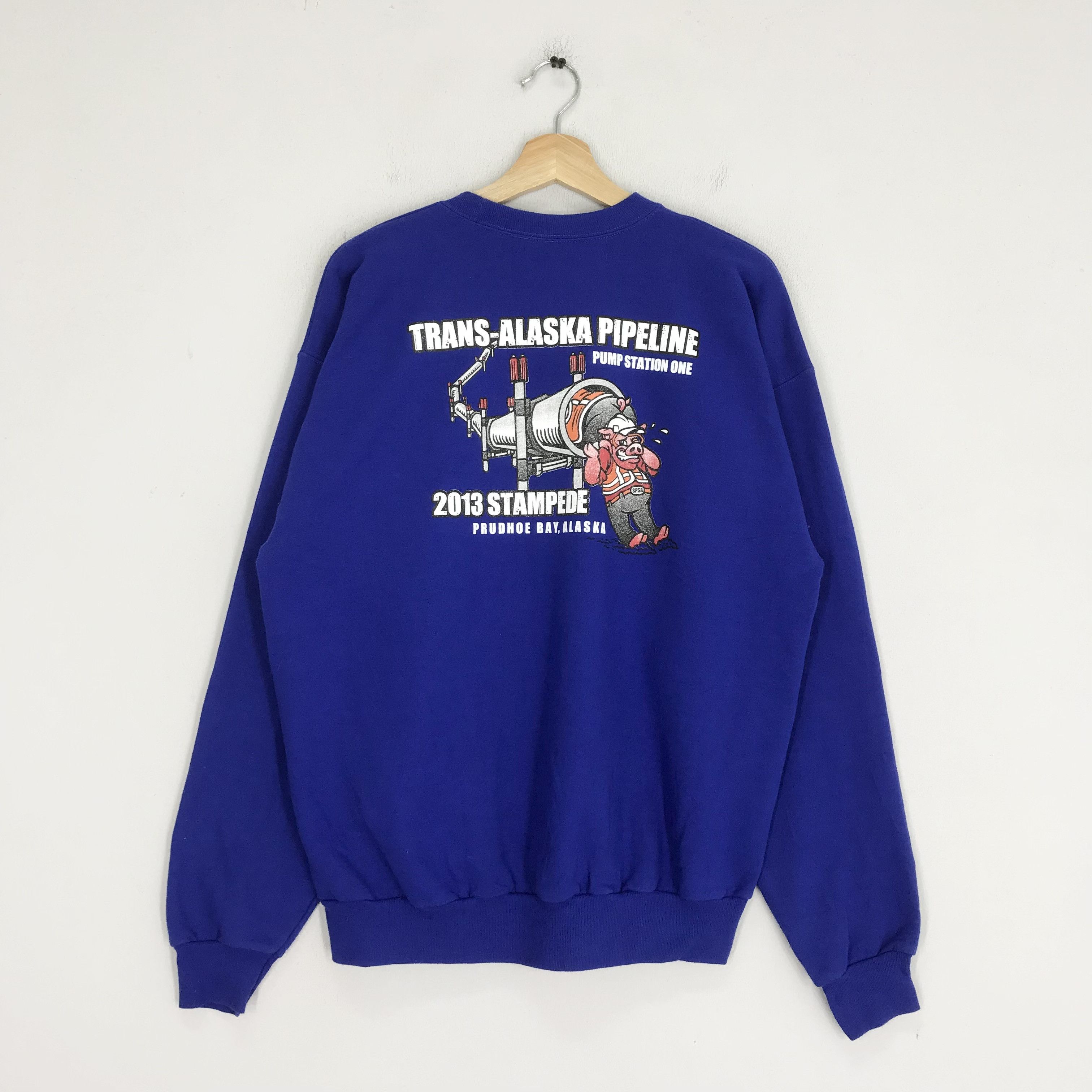 Hanes vintage blue sweatshirt hanes - 256 Size US L / EU 52-54 / 3 - 2 Thumbnail
