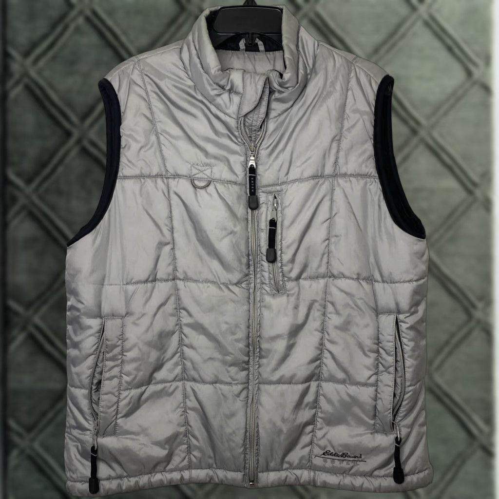 Eddie Bauer Eddie Bauer Ebtek Primaloft Puffer Vest Full Zip Women L Gray Insulated Gorpcore Vest Size L / US 10 / IT 46 - 1 Thumbnail