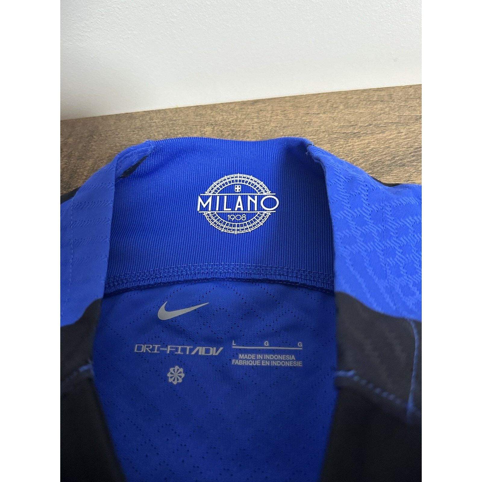 Nike INTER MILAN 2022 2023 HOME SHIRT JERSEY NIKE PLAYER ISSUE Size US L / EU 52-54 / 3 - 4 Thumbnail
