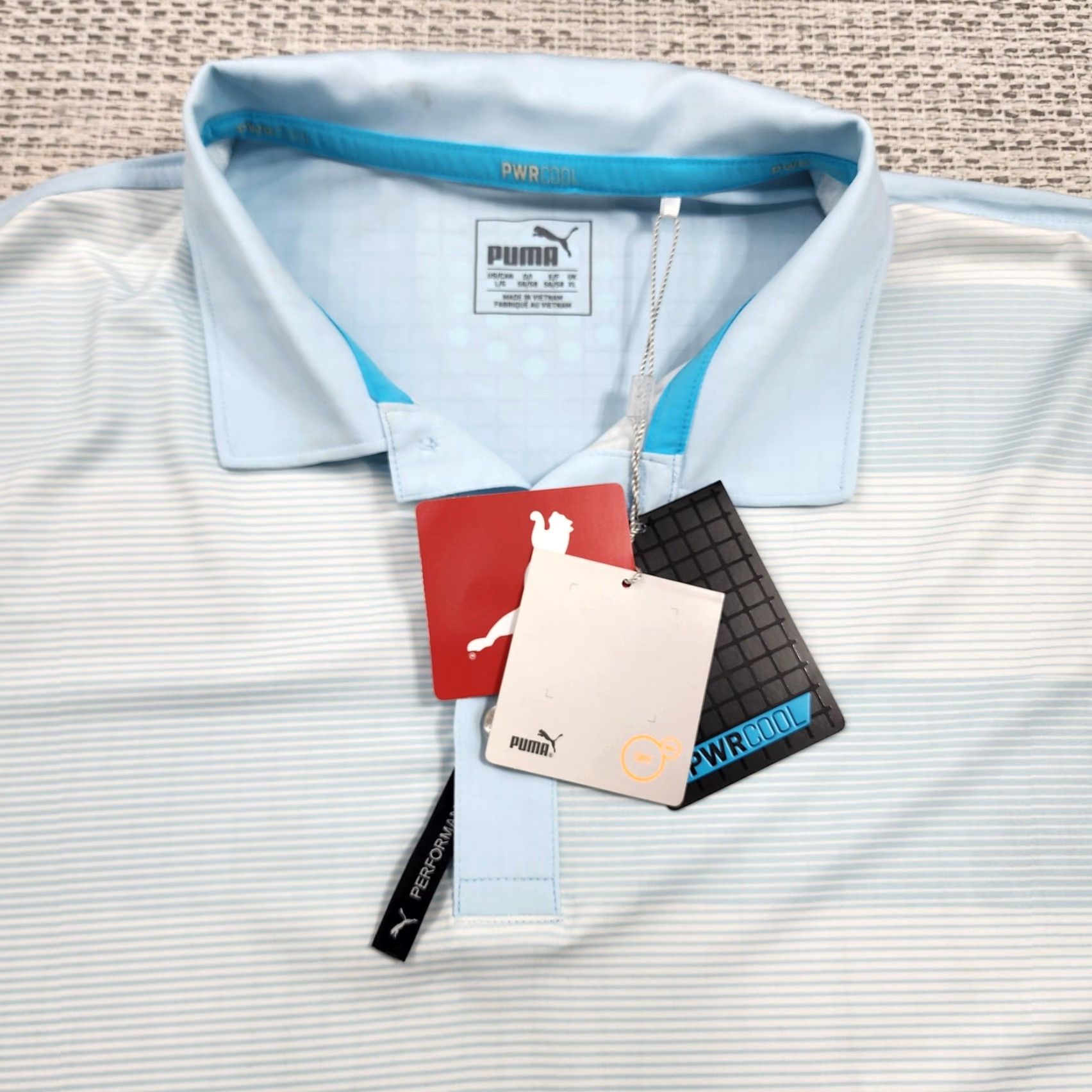Puma PUMA Golf Polo Shirt Mens L Blue Crossfade GT PWRCOOL DryCELL Charity Tourney Size US L / EU 52-54 / 3 - 2 Thumbnail