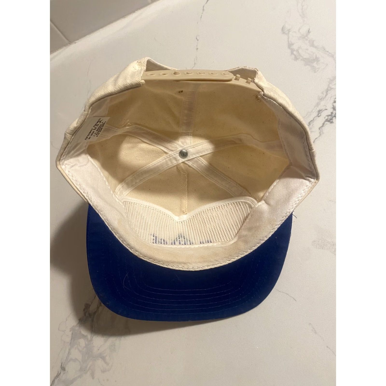 Vintage VINTAGE VTG USA MADE Manage Farm Seed AG Trucker Hat Snapback Cap Blue Adjustable Men Hat USA Trucker Hat Mens Size ONE SIZE - 5 Thumbnail