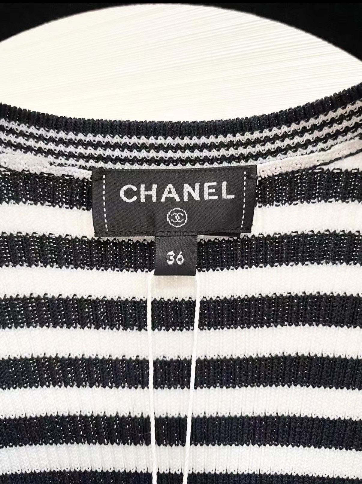 Chanel Chanel Striped Knit Tank Top J33 Size XS / US 0-2 / IT 36-38 - 2 Thumbnail