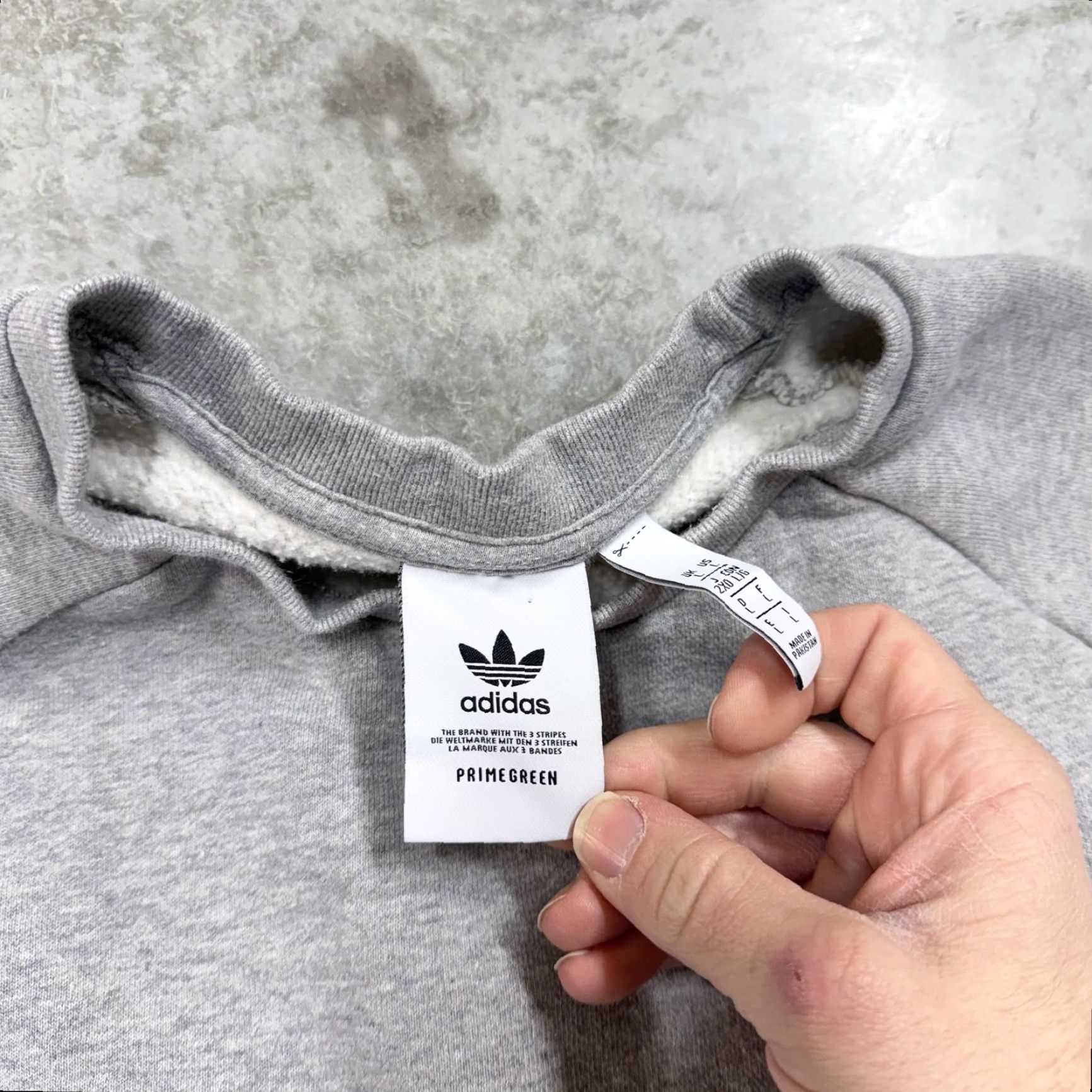 Adidas Adidas Sweatshirt Mens Large Gray Fleece Lined Crewneck Trefoil Logo Pullover Size US L / EU 52-54 / 3 - 4 Thumbnail