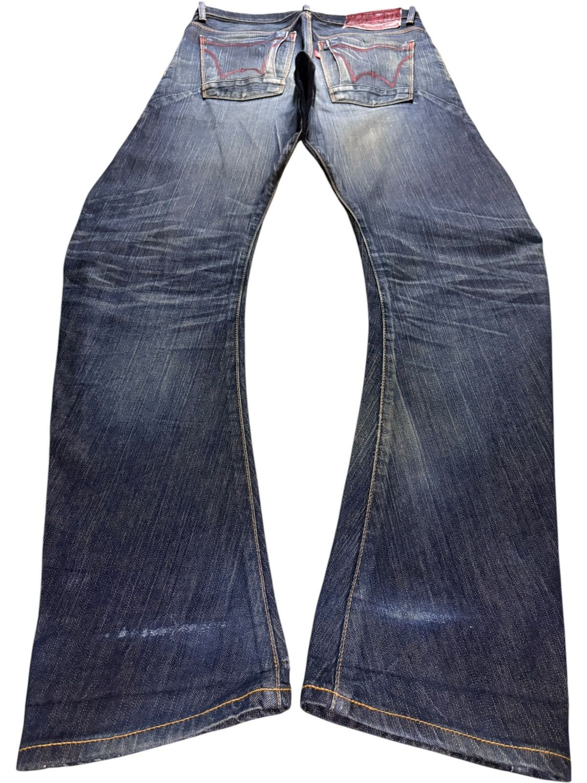 Edwin × Japanese Brand Vintage Edwin Blue Trip Rusty Mud Wash Distress Curve Jeans Size US 32 / EU 48 - 2 Thumbnail