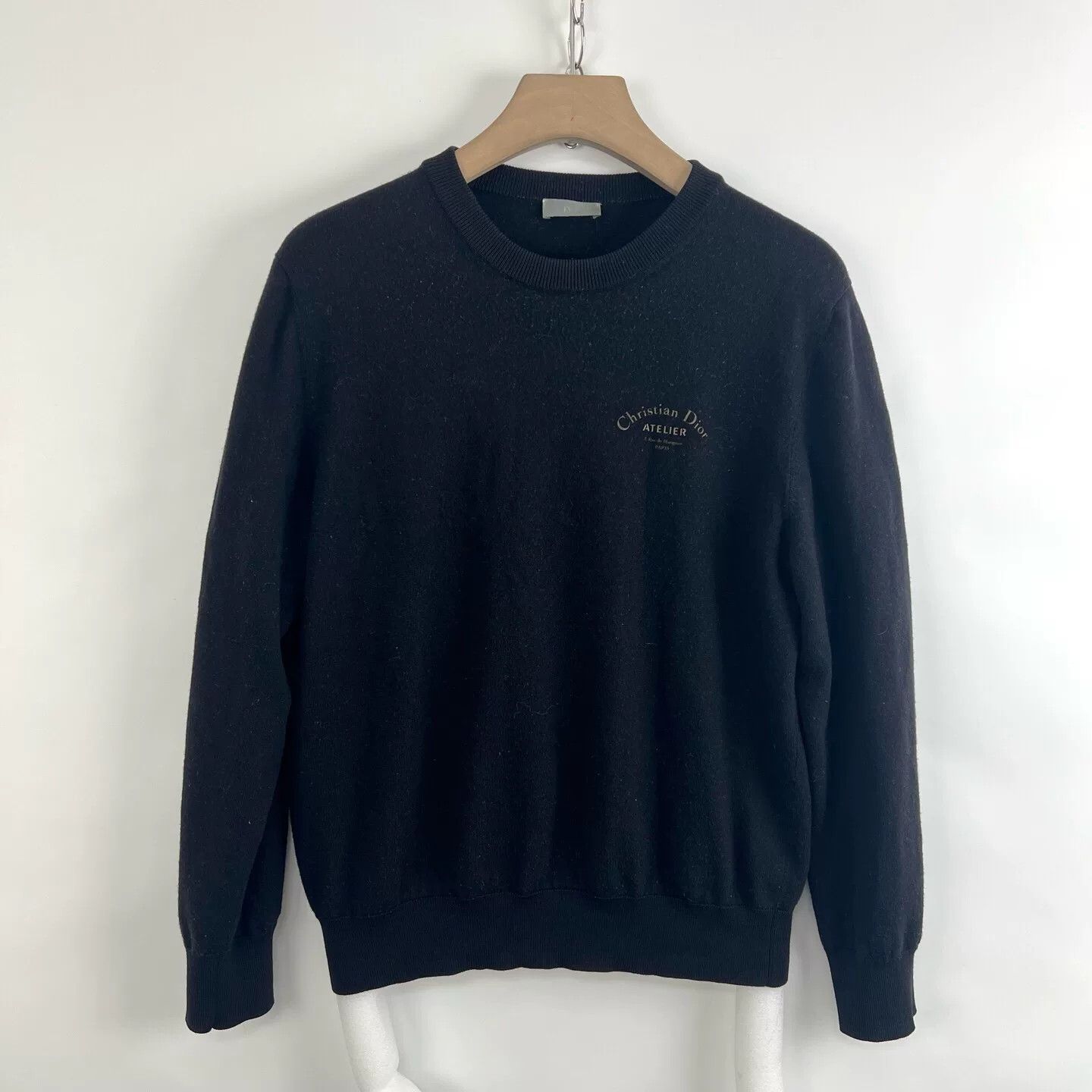 Dior Dior Slogan Series Black Crewneck Sweater Size US L / EU 52-54 / 3 - 1 Thumbnail