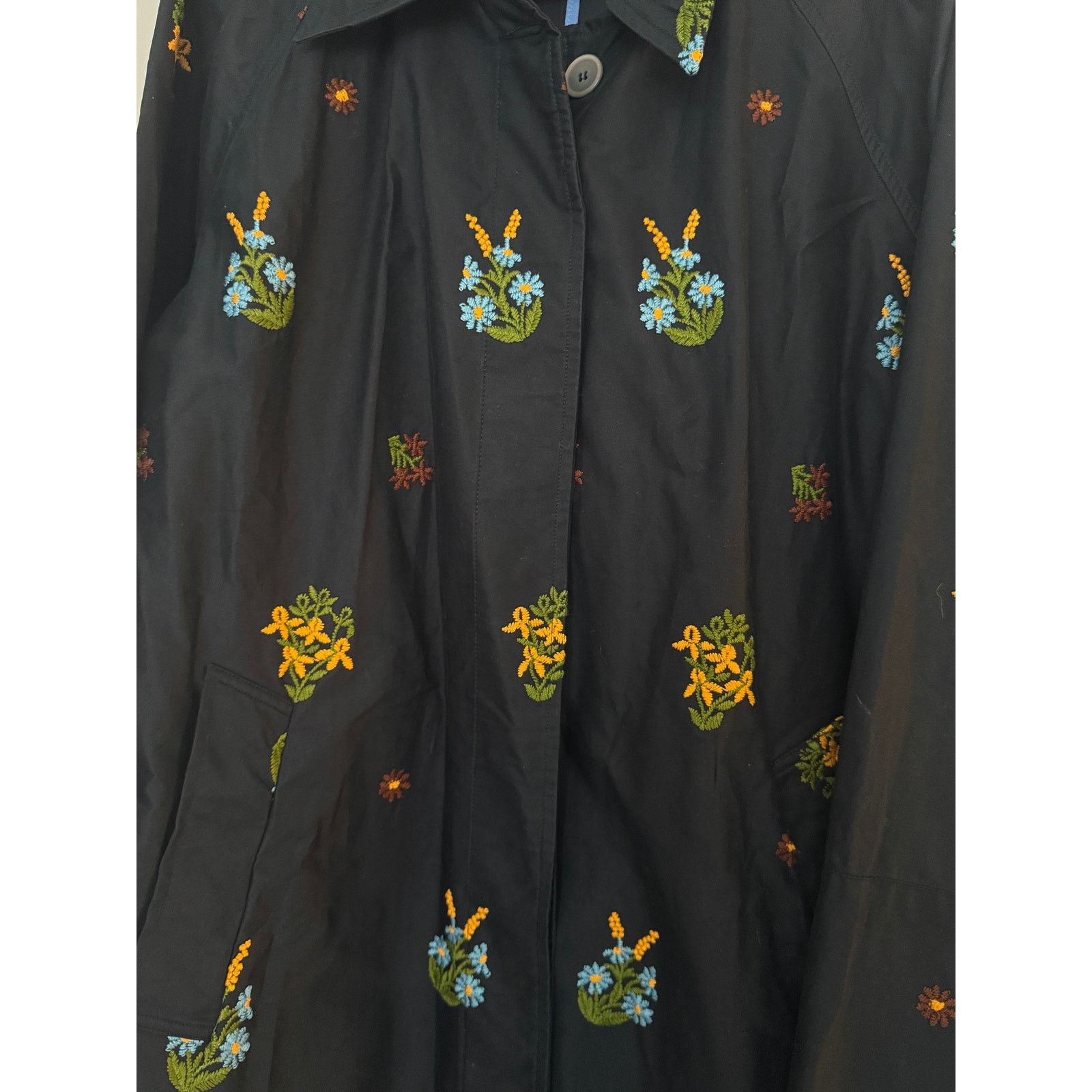 Other Silvia Tcherassi Floral-Embroidered Mid Trench Coat Size M / US 6-8 / IT 42-44 - 6 Thumbnail