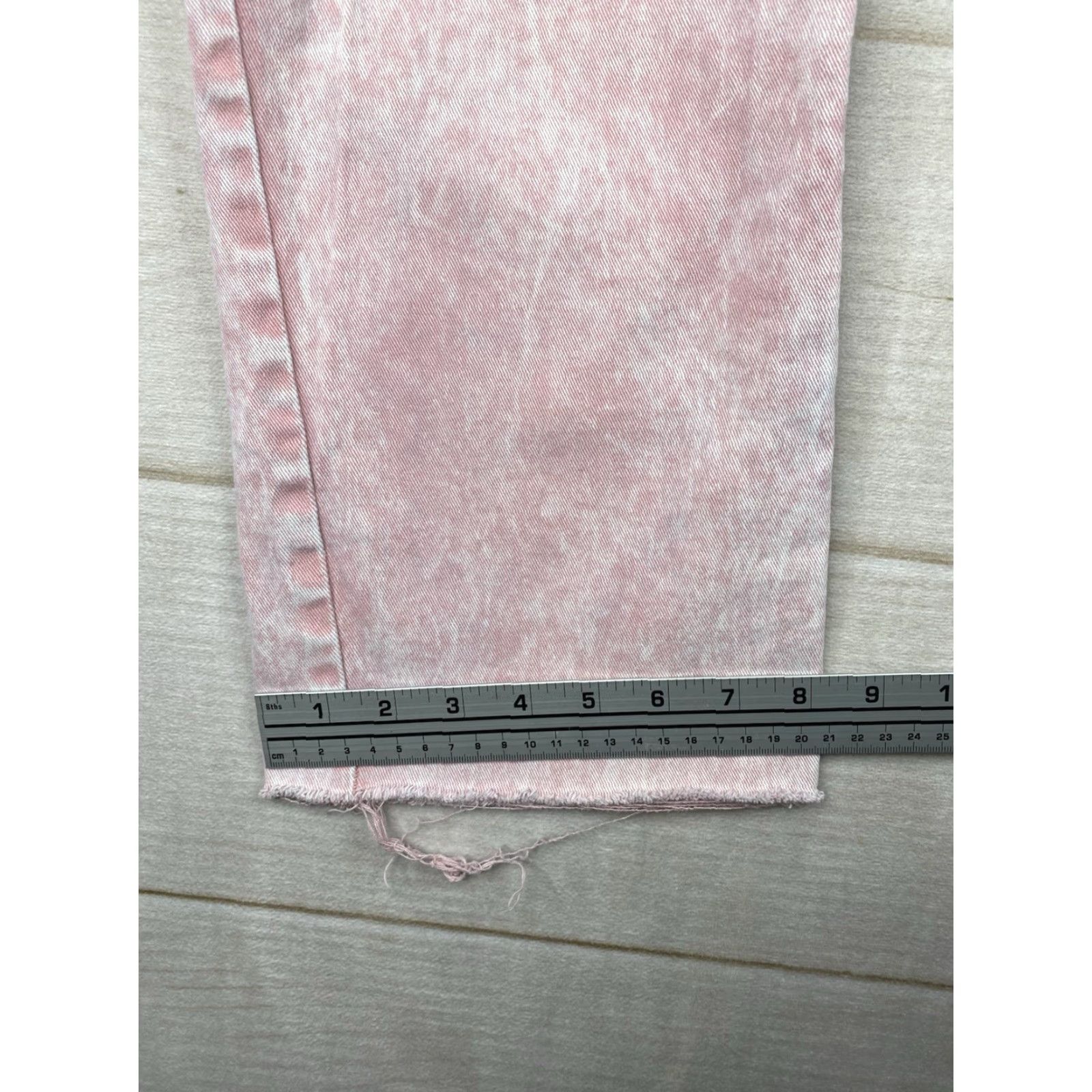 Vintage Time And Tru Jeans Womens 18 Pink Tie Dye Button Fly Denim High Rise Crop Jeans Size 40" / US 18 - 6 Thumbnail