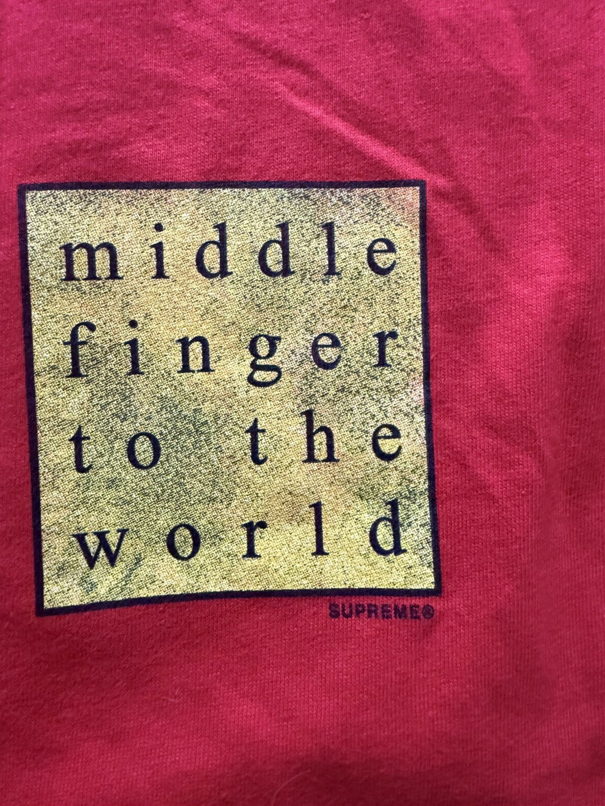 Supreme Supreme Middle Finger to the World Tee Red Size L – Rare Size US L / EU 52-54 / 3 - 2 Thumbnail