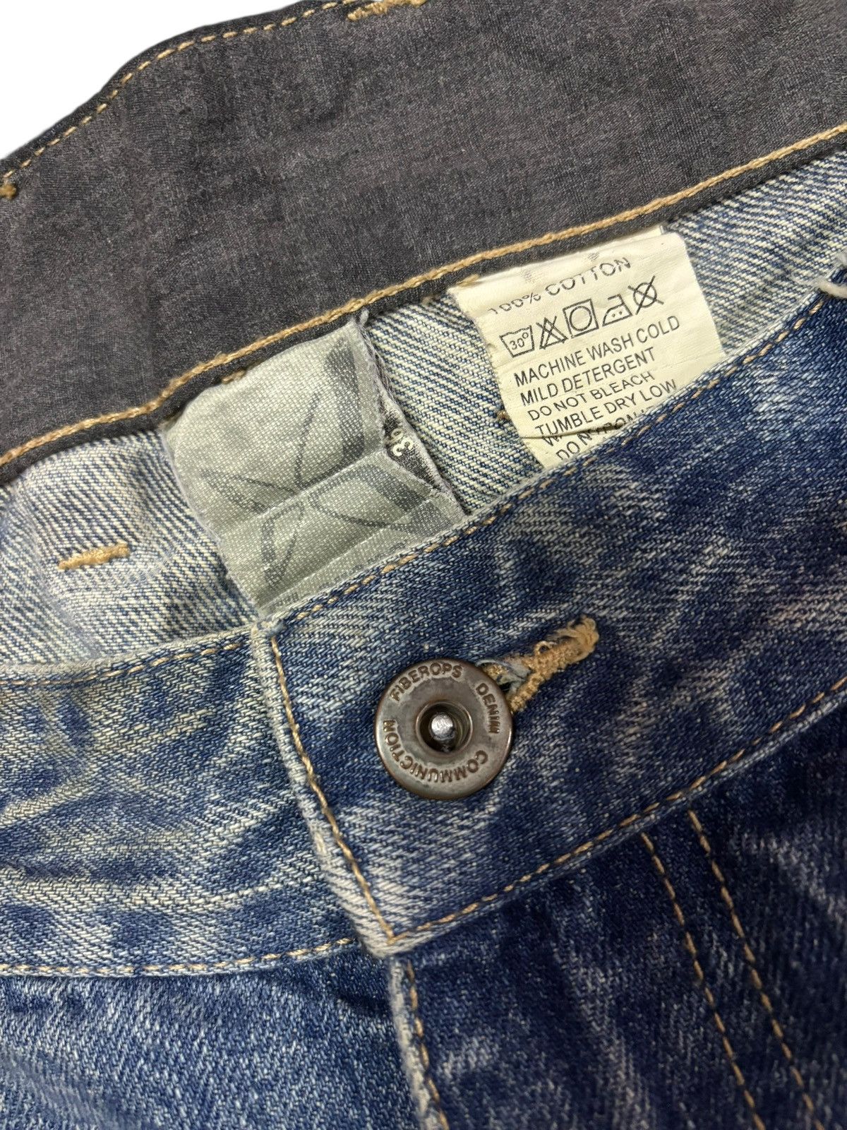 Fiberops Deadstock Fiberops by Tabo Kagaya Selvedge Distress Jeans Size US 36 / EU 52 - 8 Thumbnail