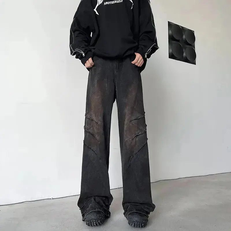 Japanese Brand Retro loose straight leg micro flared jeans Size US 32 / EU 48 - 1 Thumbnail