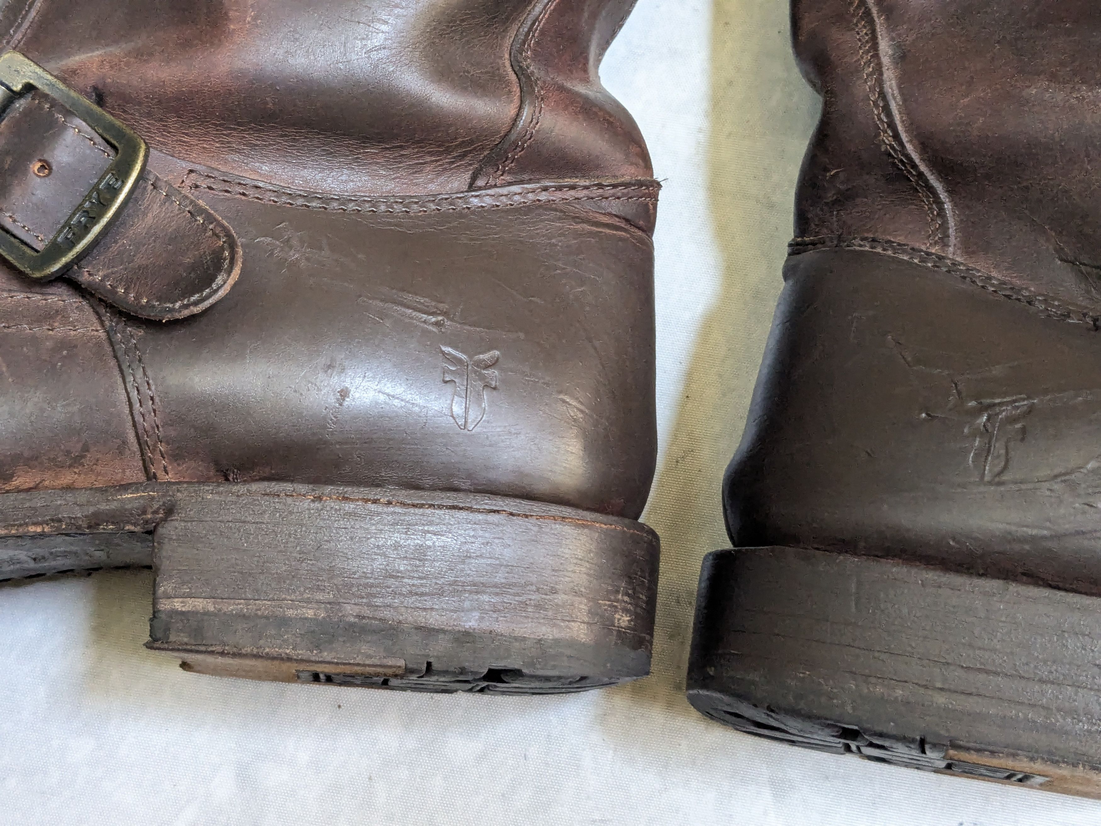 Frye Frye Engineer Boots Brown 13 D Leather Buckle Strap Size US 13 / EU 46 - 8 Thumbnail