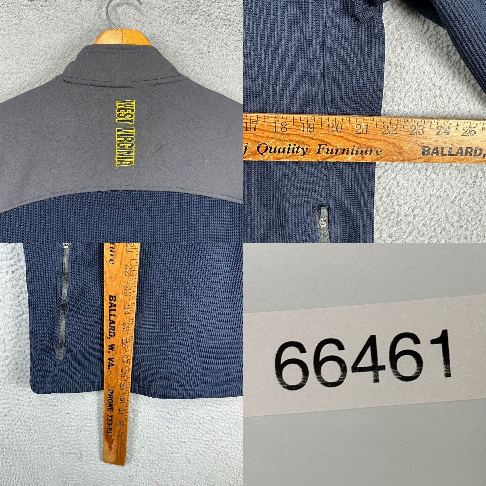 Vintage VINTAGE West Virginia Pullover Jacket Mens Large Blue Gray 1/4 Zip ColosseumJJ Size US L / EU 52-54 / 3 - 8 Thumbnail