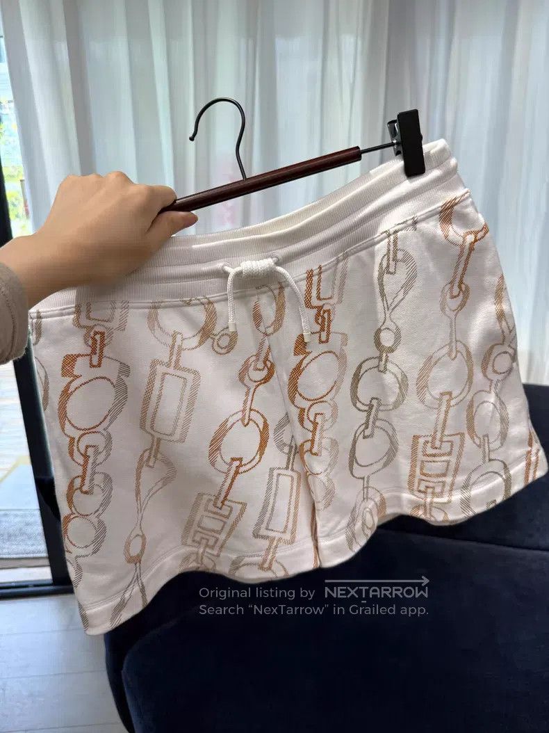Hermes Hermes Chain Pattern Drawstring Shorts - Cotton Size 25" / US 0 / IT 36 - 1 Thumbnail