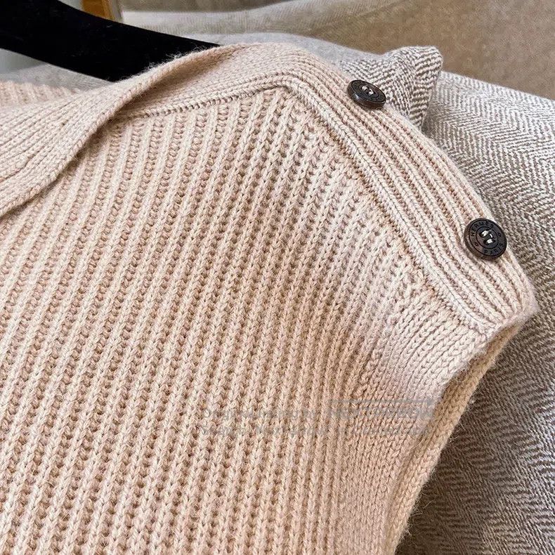 Hermes Hermes Milk tea color ribbed knitted cashmere dress Size XXS / US 00 / IT 34 - 5 Thumbnail