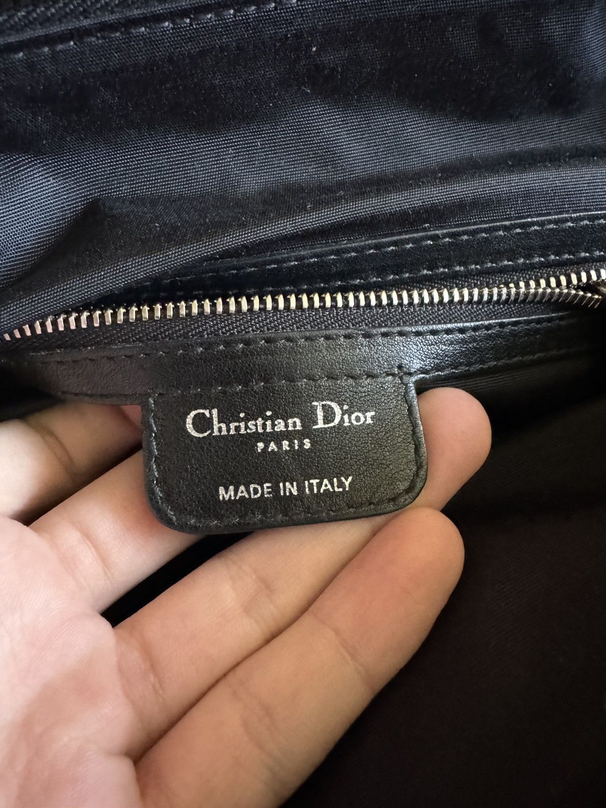 Dior Dior Karenina Black Leather HandBag Size ONE SIZE - 10 Thumbnail