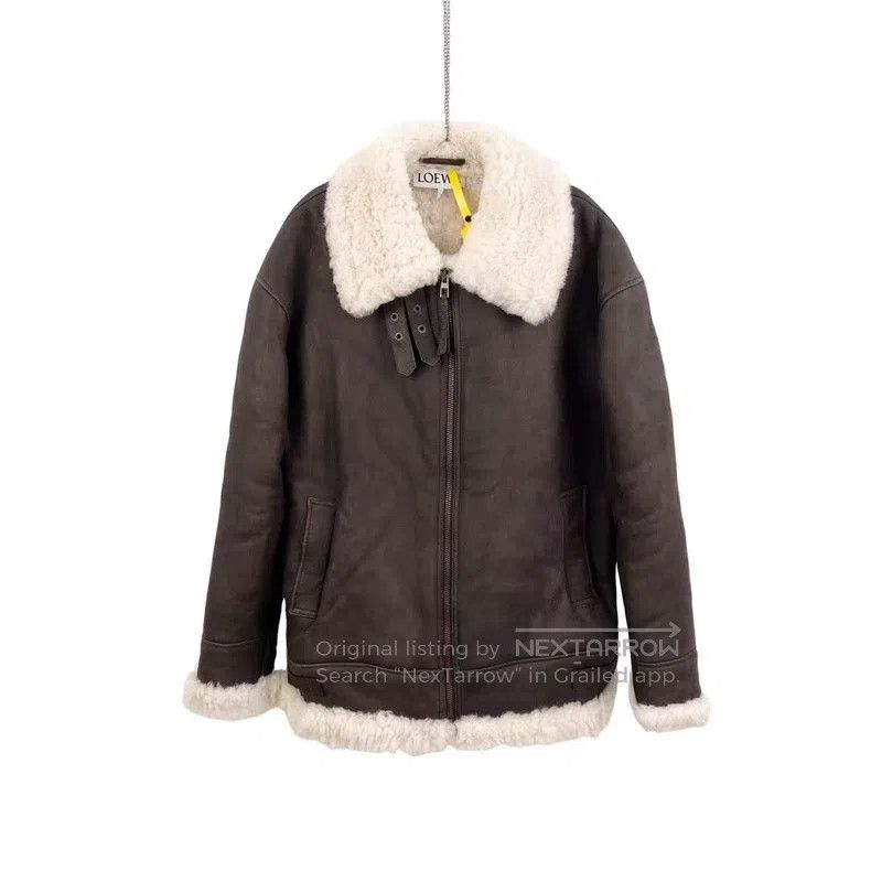 Loewe Loewe Leather solid color zipper pilot jacket Size US M / EU 48-50 / 2 - 1 Thumbnail