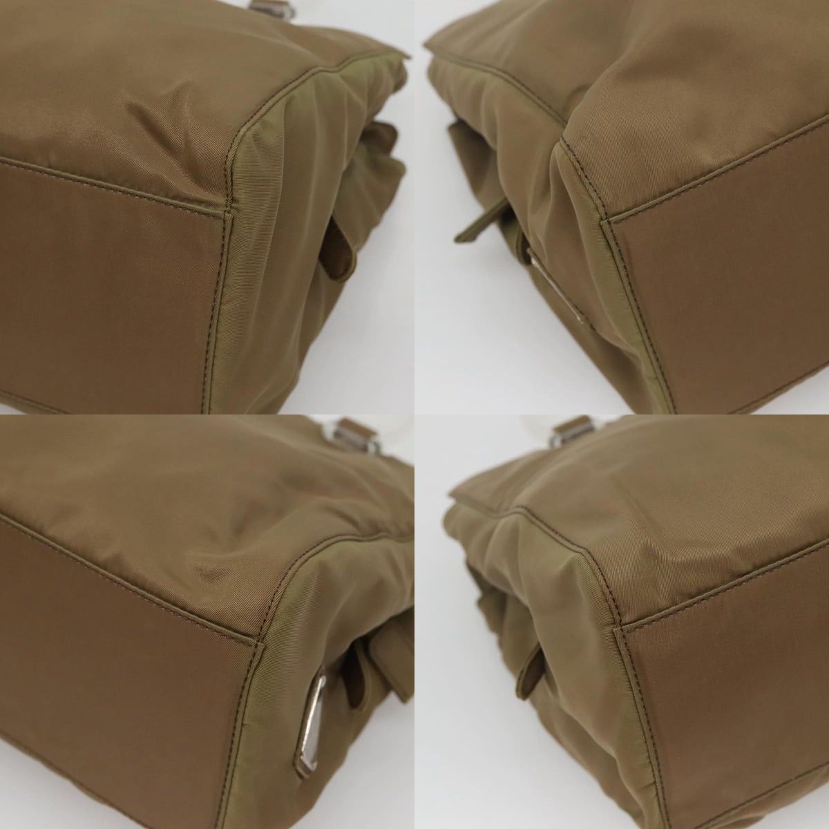 Prada PRADA Hand Bag Nylon Khaki Silver Size ONE SIZE - 10 Thumbnail