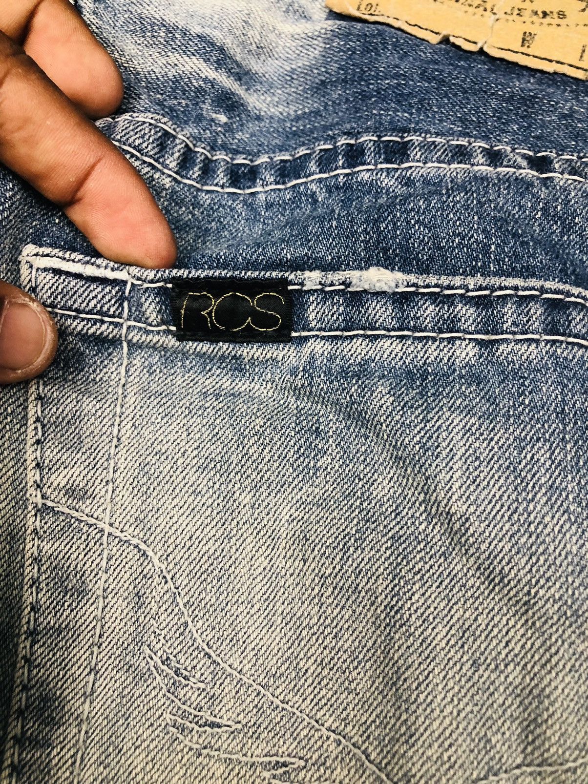 Japanese Brand Rodeo Crowns Distressed Jeans (33) Size 32" / US 10 / IT 46 - 17 Thumbnail