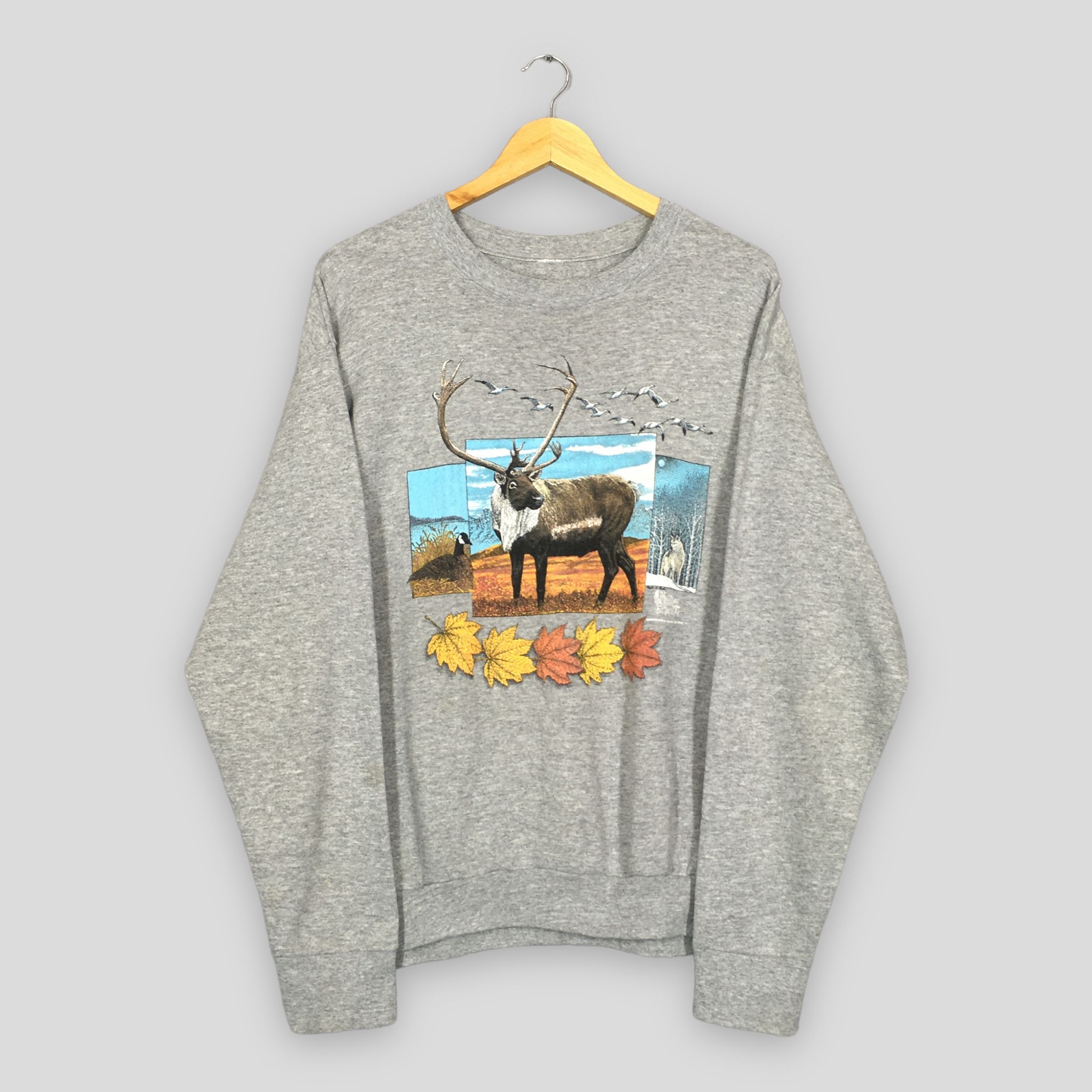 Habitat Vintage 90s White-Tailed Deer Wildlife Sweatshirt Large Size US L / EU 52-54 / 3 - 1 Thumbnail