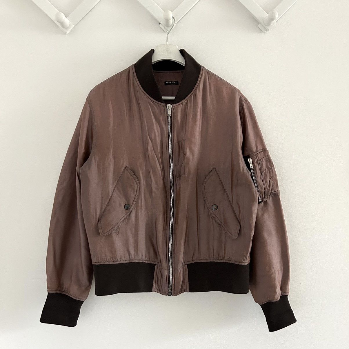 Rare Miu Miu Archive MA-1 Bomber Gradient Nylon Early 2000s