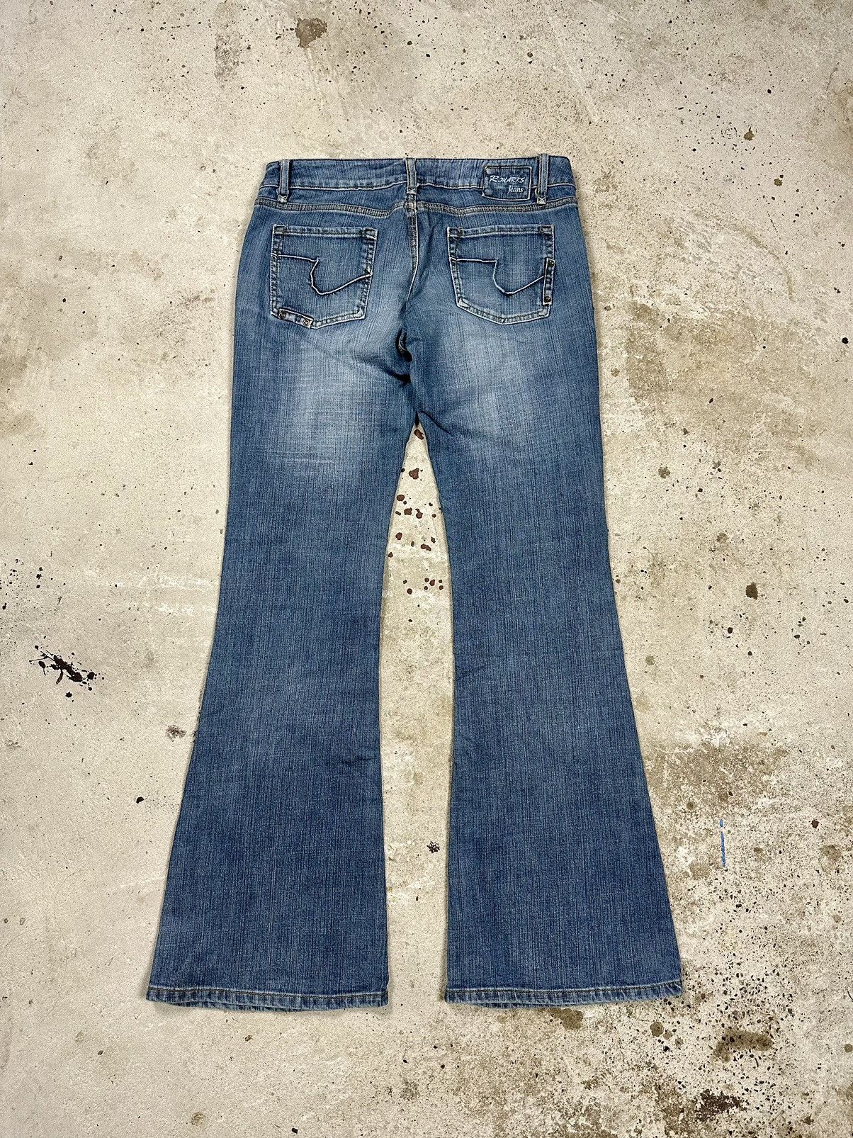 If Six Was Nine × Le Grande Bleu (L.G.B.) × Vintage Vintage Y2K Flare Wide Legs Baggy Denim Pants Size US 30 / EU 46 - 2 Thumbnail