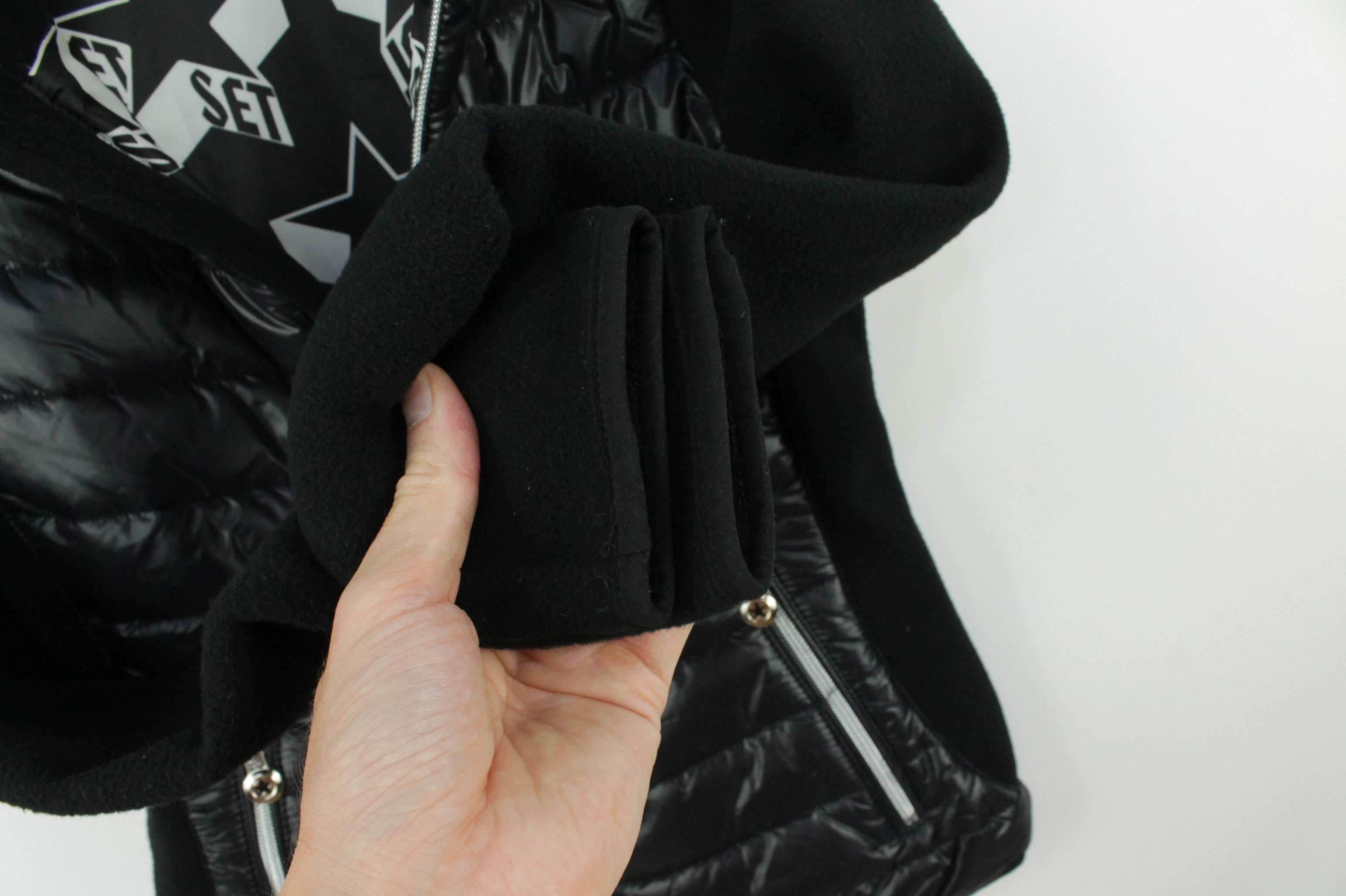 JET SET JET SET Hybrid Poppy Padded Black Fleece Jacket Women's Size M / US 6-8 / IT 42-44 - 6 Thumbnail