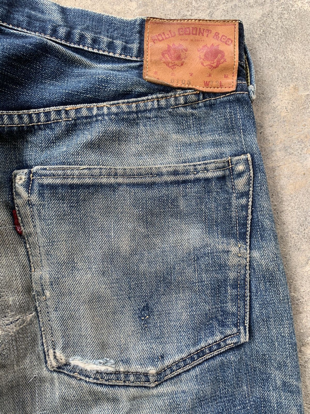 Full Count & Co. Vintage Full Count 0105 Selvedge Distressed Denim Size US 31 - 4 Thumbnail
