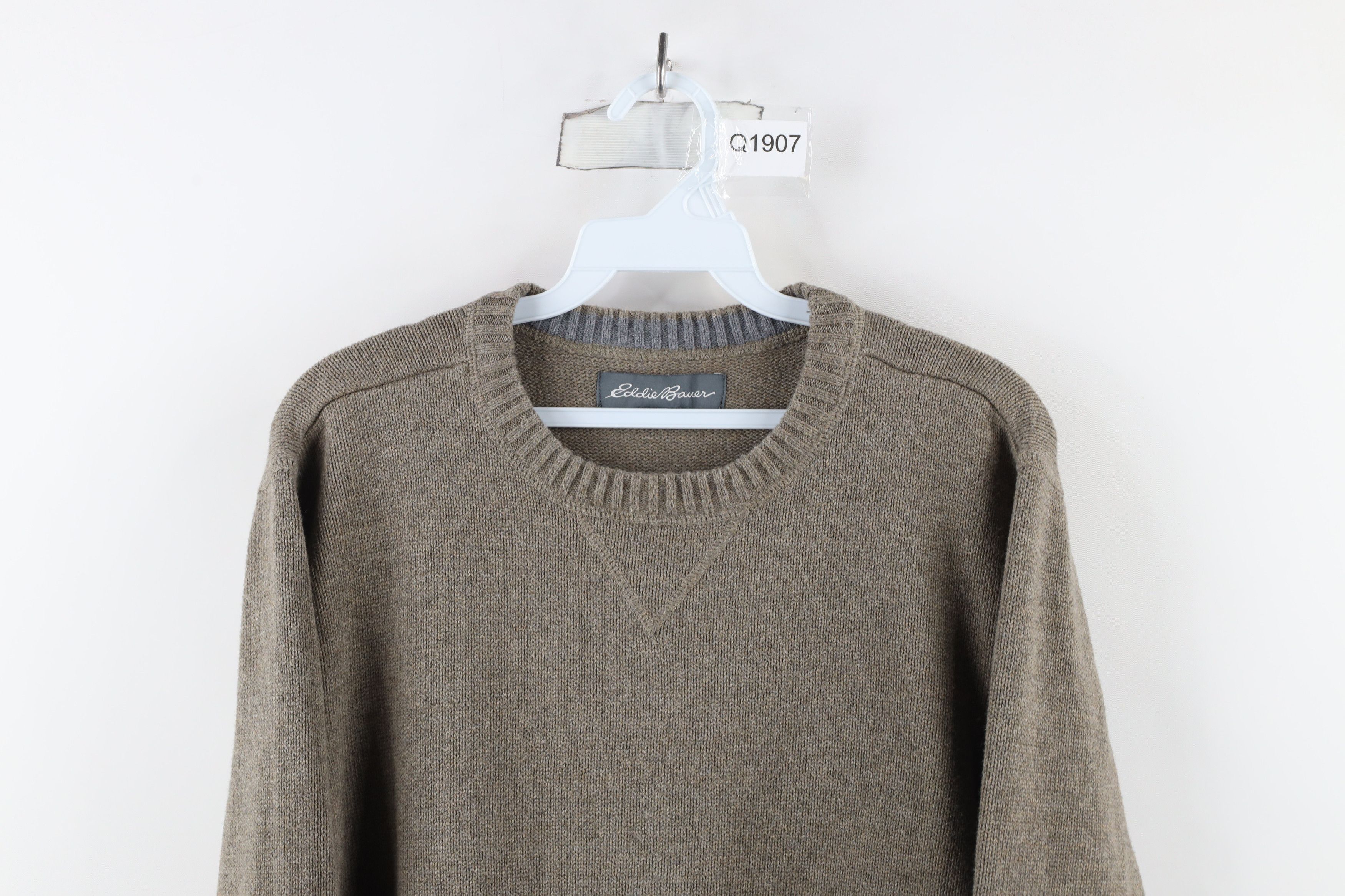 Eddie Bauer × Vintage Vintage Eddie Bauer Blank Cotton Kit Crewneck Sweater Beige Size US L / EU 52-54 / 3 - 2 Thumbnail