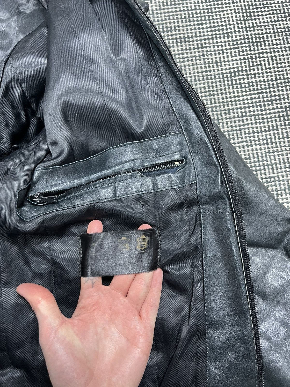 Genuine Leather × Vintage Vintage 90s genuine leather boxy cropped jacket opium Size US L / EU 52-54 / 3 - 6 Thumbnail
