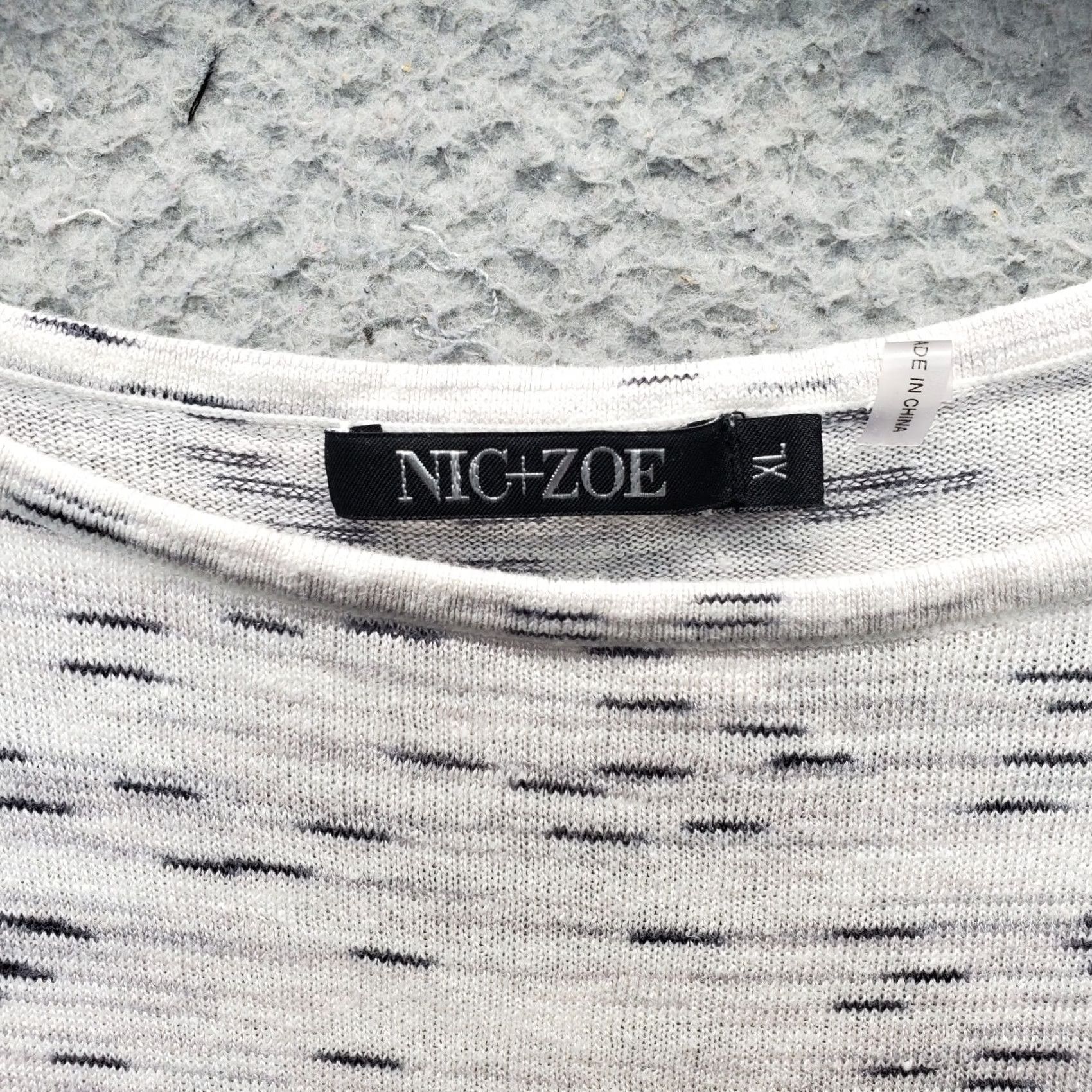 NIC+ZOE Nic+Zoe Knit Top Womens XL Space-Dye Linen Round Neck Pullover Sleeveless Multicolor Casual Shirt Size XL / US 12-14 / IT 48-50 - 6 Thumbnail