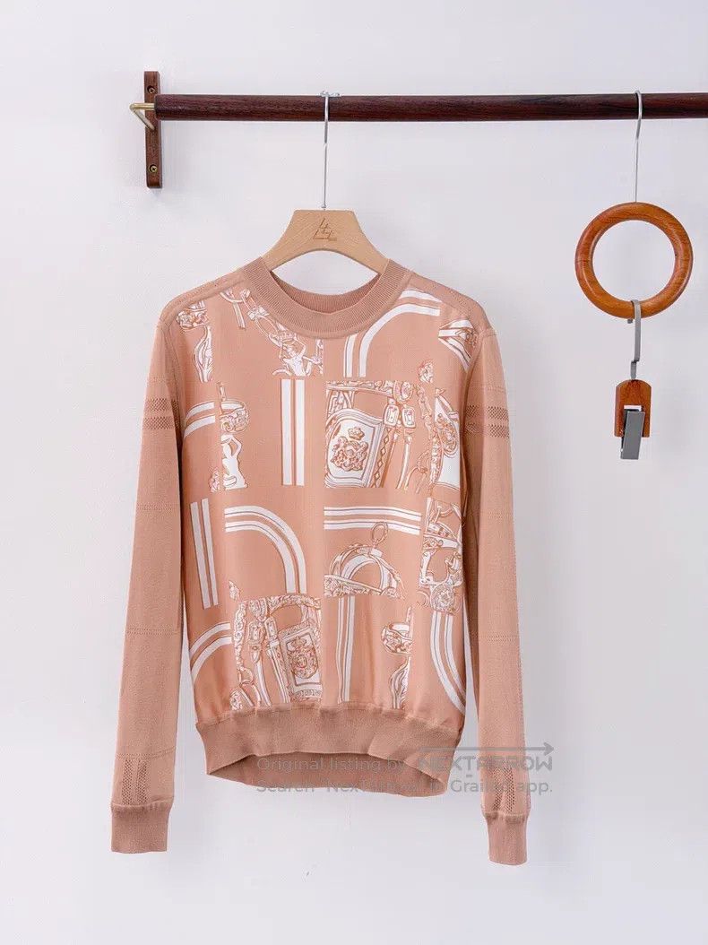 Hermes Hermes Long sleeve twillaine crew neck sweater Size XS / US 0-2 / IT 36-38 - 1 Thumbnail