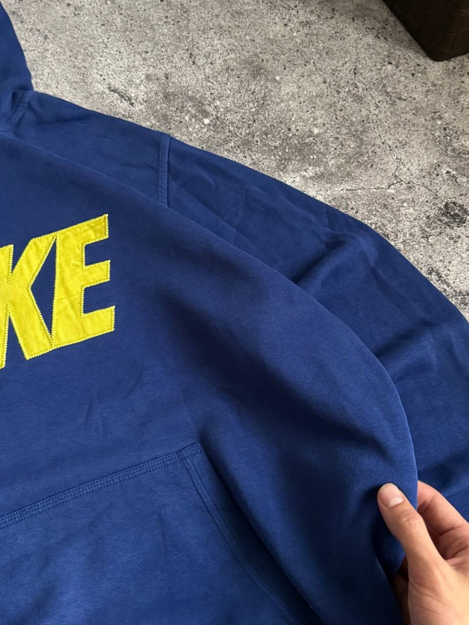 Nike Vintage Nike Y2K swoosh oversized blue hoodie Size US XL / EU 56 / 4 - 9 Thumbnail