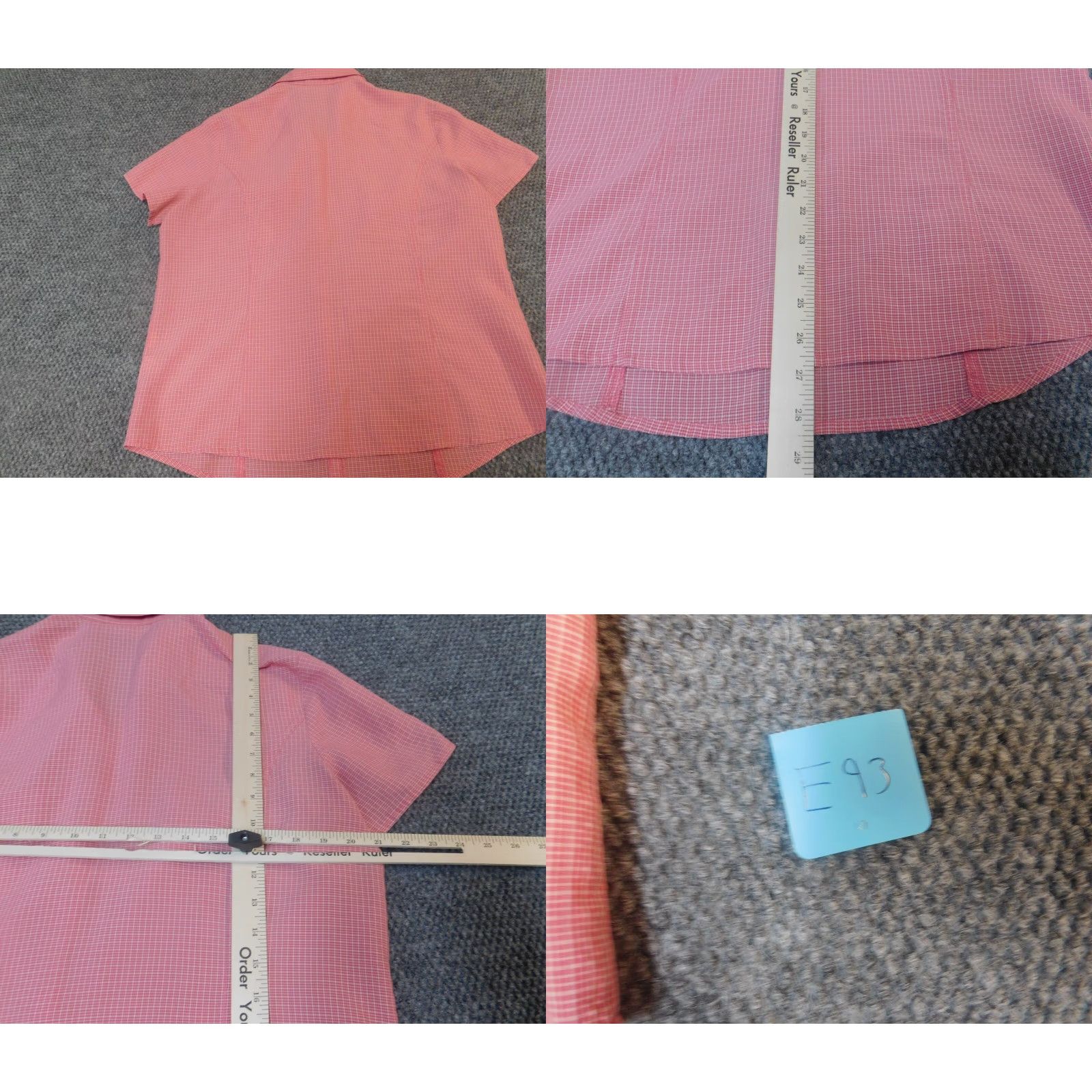 Croft & Barrow Croft & Barrow Womens Blouse Red Plaid Button-Up Large L Short Sleeve Collared Logo Basic Shirt Womens Size L Red Size L / US 10 / IT 46 - 8 Thumbnail