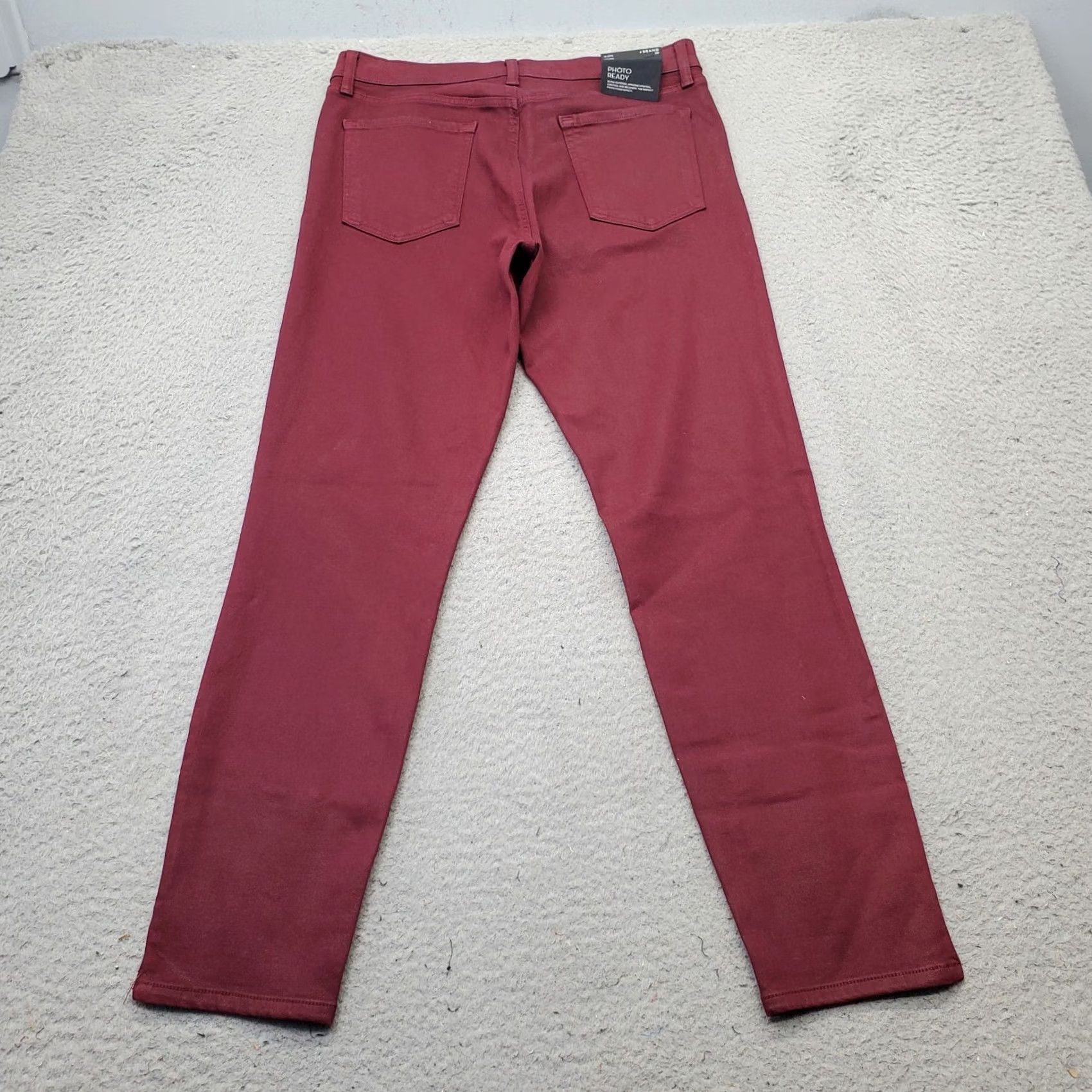 J Brand J Brand Skinny Jeans Burgundy Womens 30 Denim Flat Front Ankle Slit Streetwear Size 30 Womens Jeans Urban Streetwear Burgundy Size 30" / US 8 / IT 44 - 2 Thumbnail