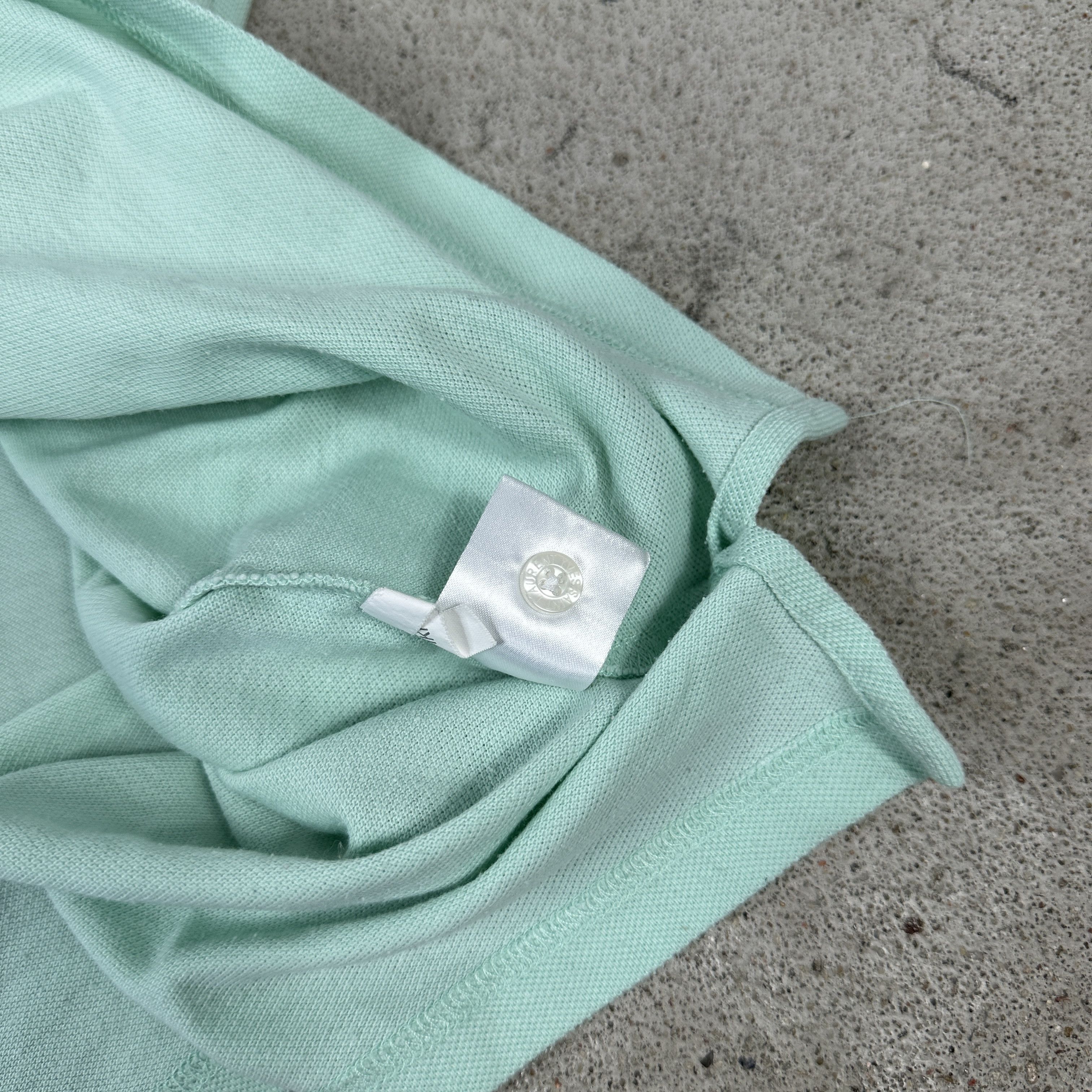 Vintage × Yves Saint Laurent Vintage Casual Yves Saint Laurent Turquoise Polo T-shirt Size US S / EU 44-46 / 1 - 4 Thumbnail