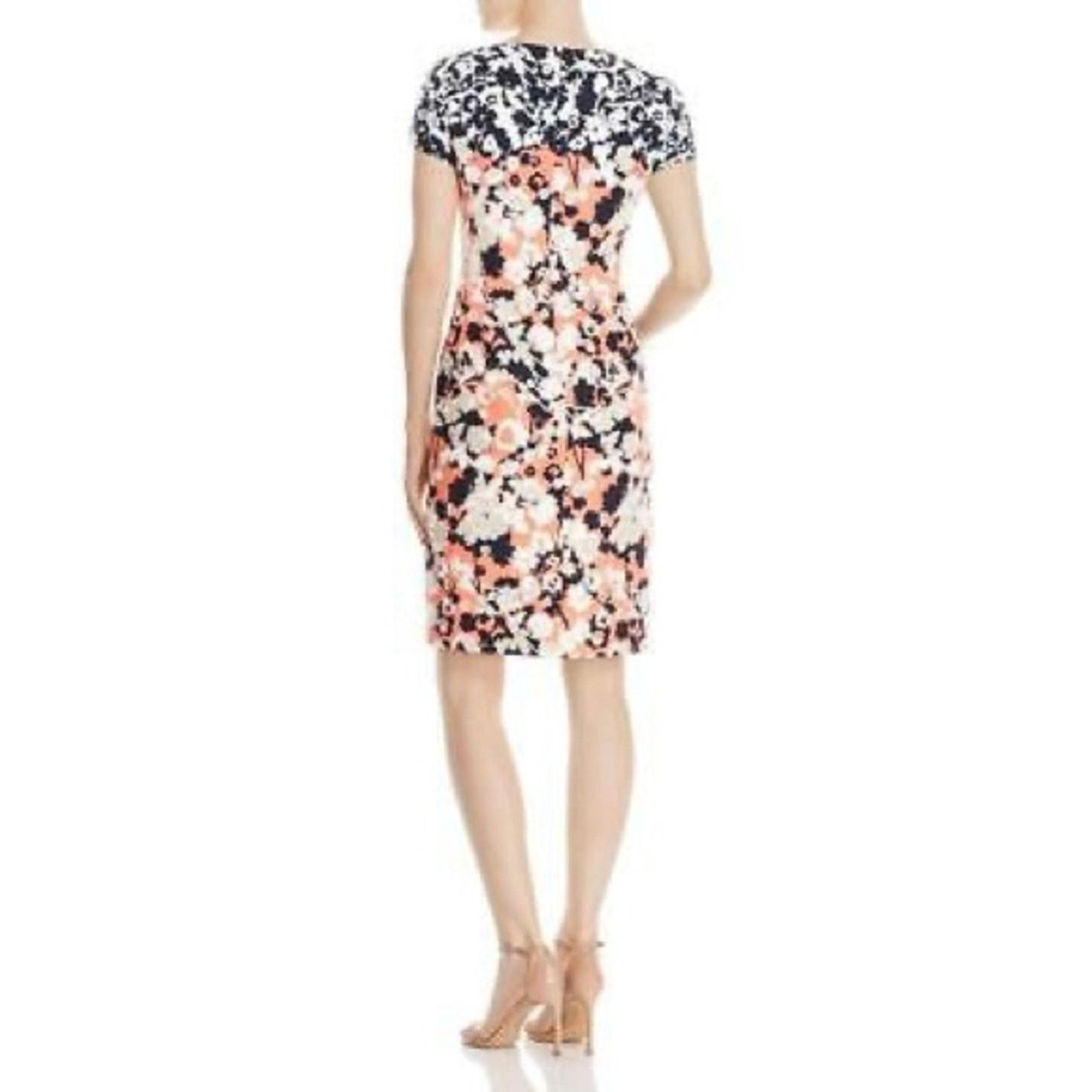 Hugo Boss BOSS Women Donisa Floral-print Sheath Dress in White 10 Size L / US 10 / IT 46 - 2 Thumbnail