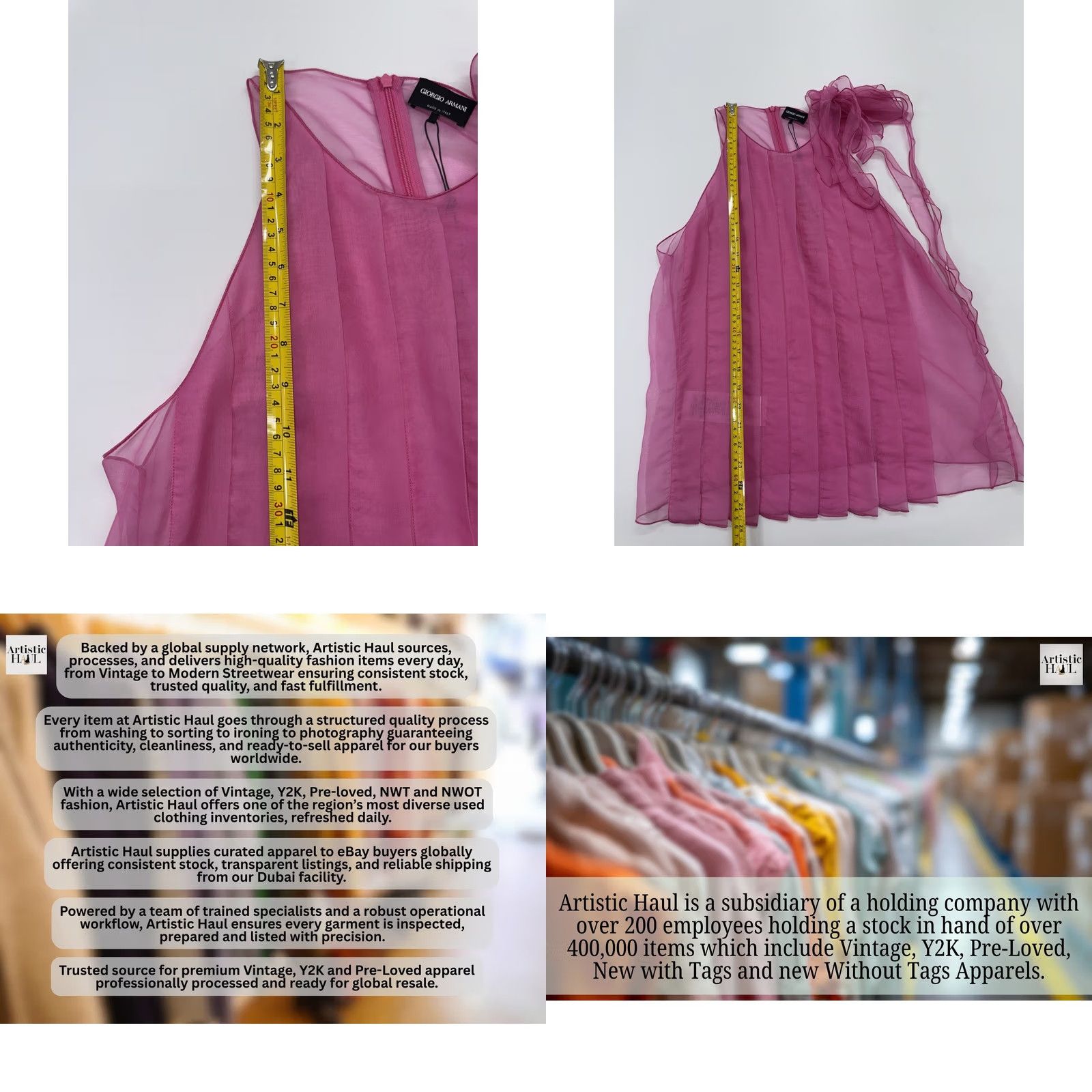 Giorgio Armani GIORGIO ARMANI Magenta Silk Dress—Womens Sleeveless Knee-length 46, BNWT, Crew Neck, Solid, Formal, Italy, USA Size 46, Silk Size L / US 10 / IT 46 - 8 Thumbnail