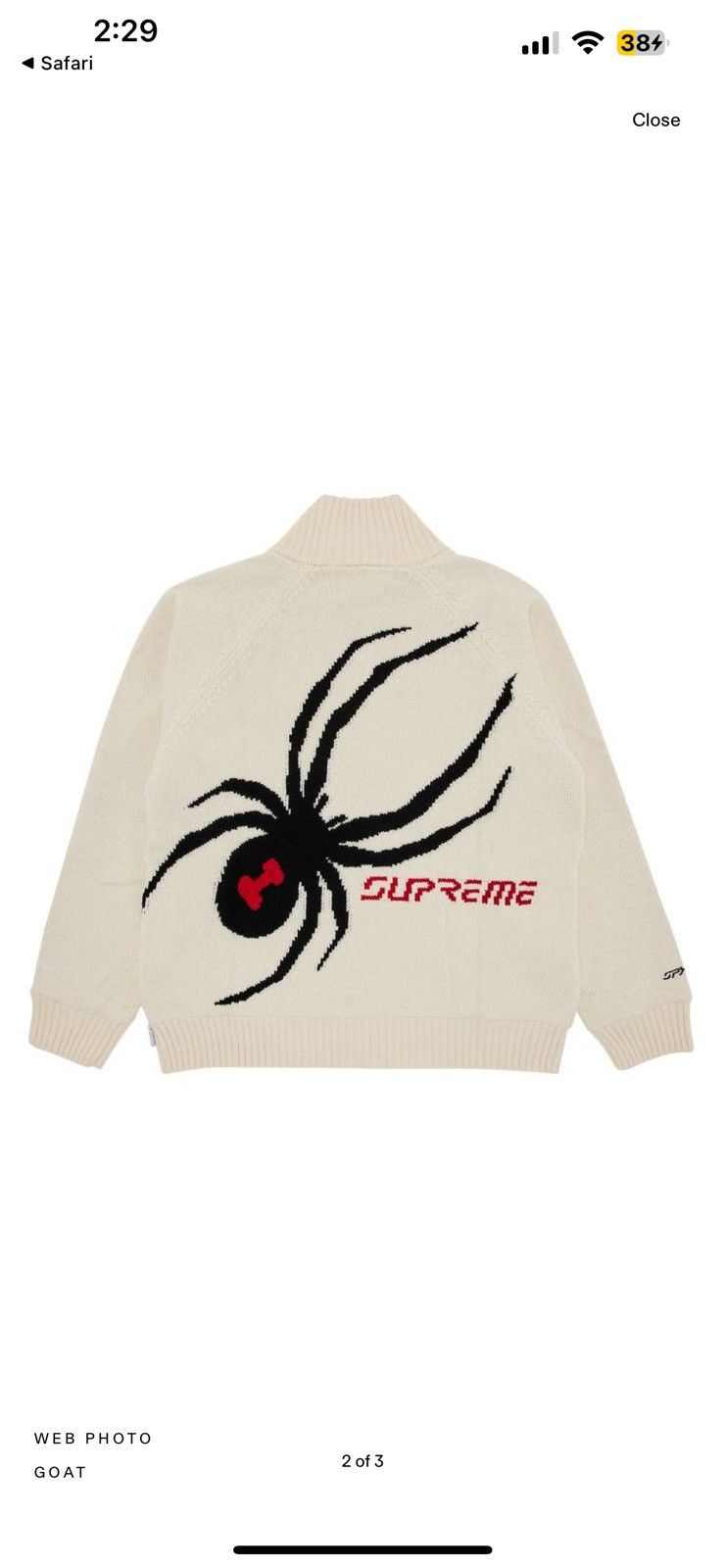 Spyder × Supreme Supreme x spyder windstopper Size US S / EU 44-46 / 1 - 4 Thumbnail