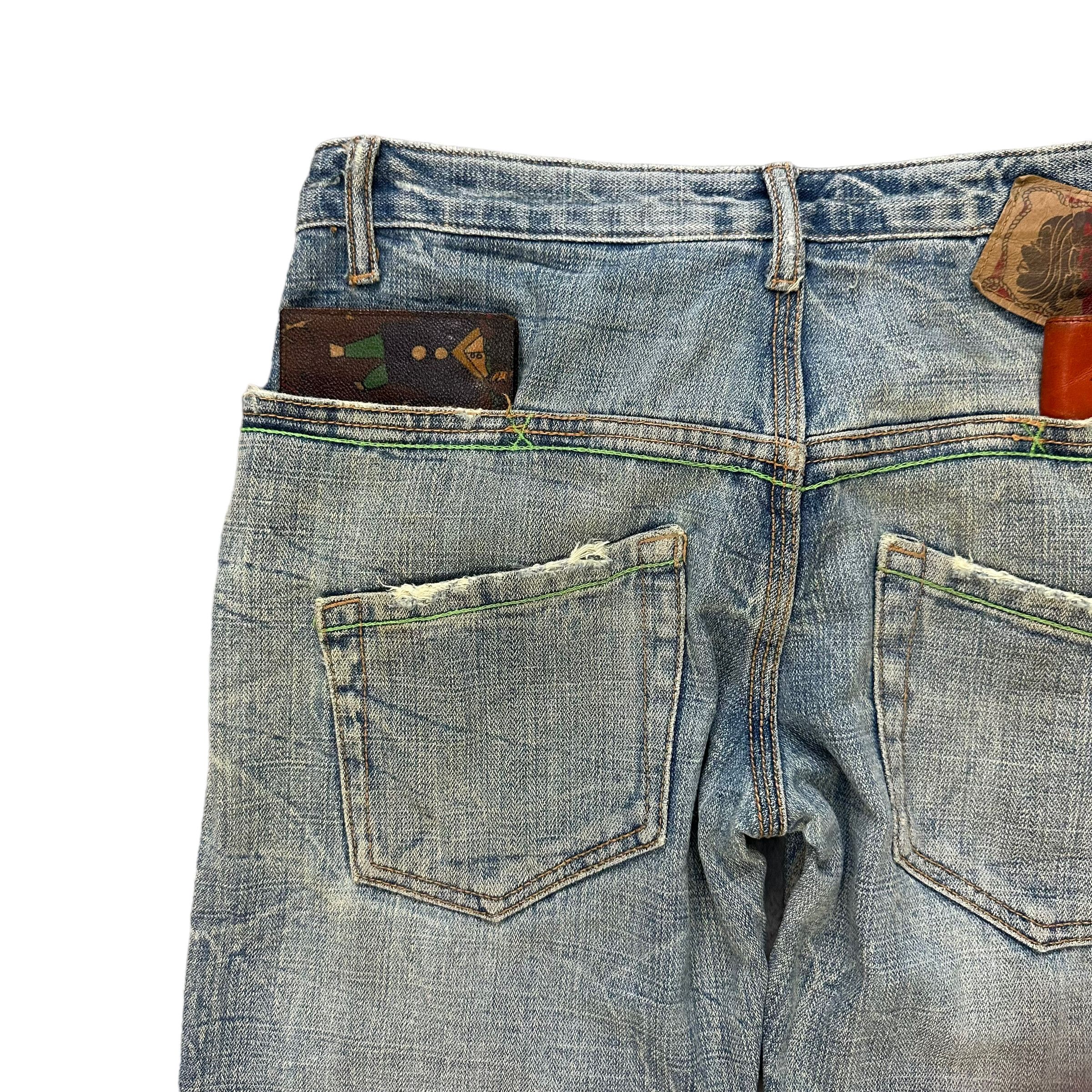 Japanese Brand CHOUETTE NICE DESIGN 7 POCKET JEANS #7790-176 Size 30" / US 8 / IT 44 - 14 Thumbnail