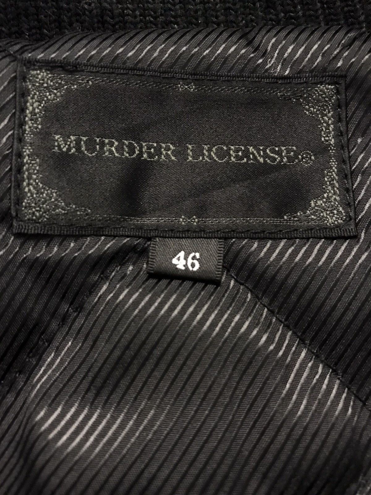 If Six Was Nine × Japanese Brand × Murder License 🌎Murder License Wool Half Leather Black Jacket Size US S / EU 44-46 / 1 - 7 Thumbnail