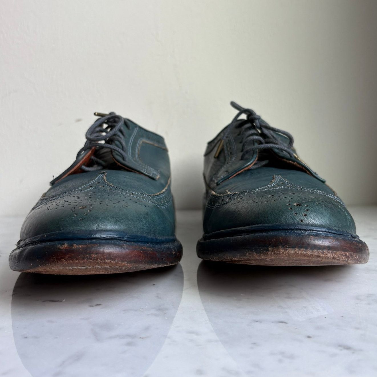 Florsheim Florsheim by Duckie Brown Teal Leather Brogue Oxfords 10.5 Size US 10.5 / EU 43-44 - 6 Thumbnail
