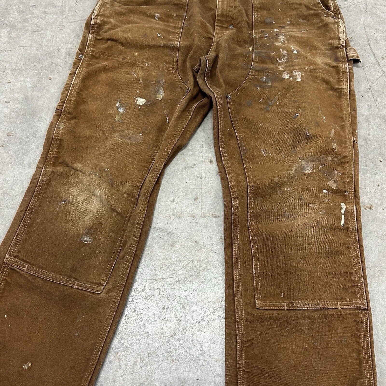 Carhartt × Vintage Vintage 50s Carhartt Double Knee Brown Canvas Pants RARE Size US 36 / EU 52 - 2 Thumbnail