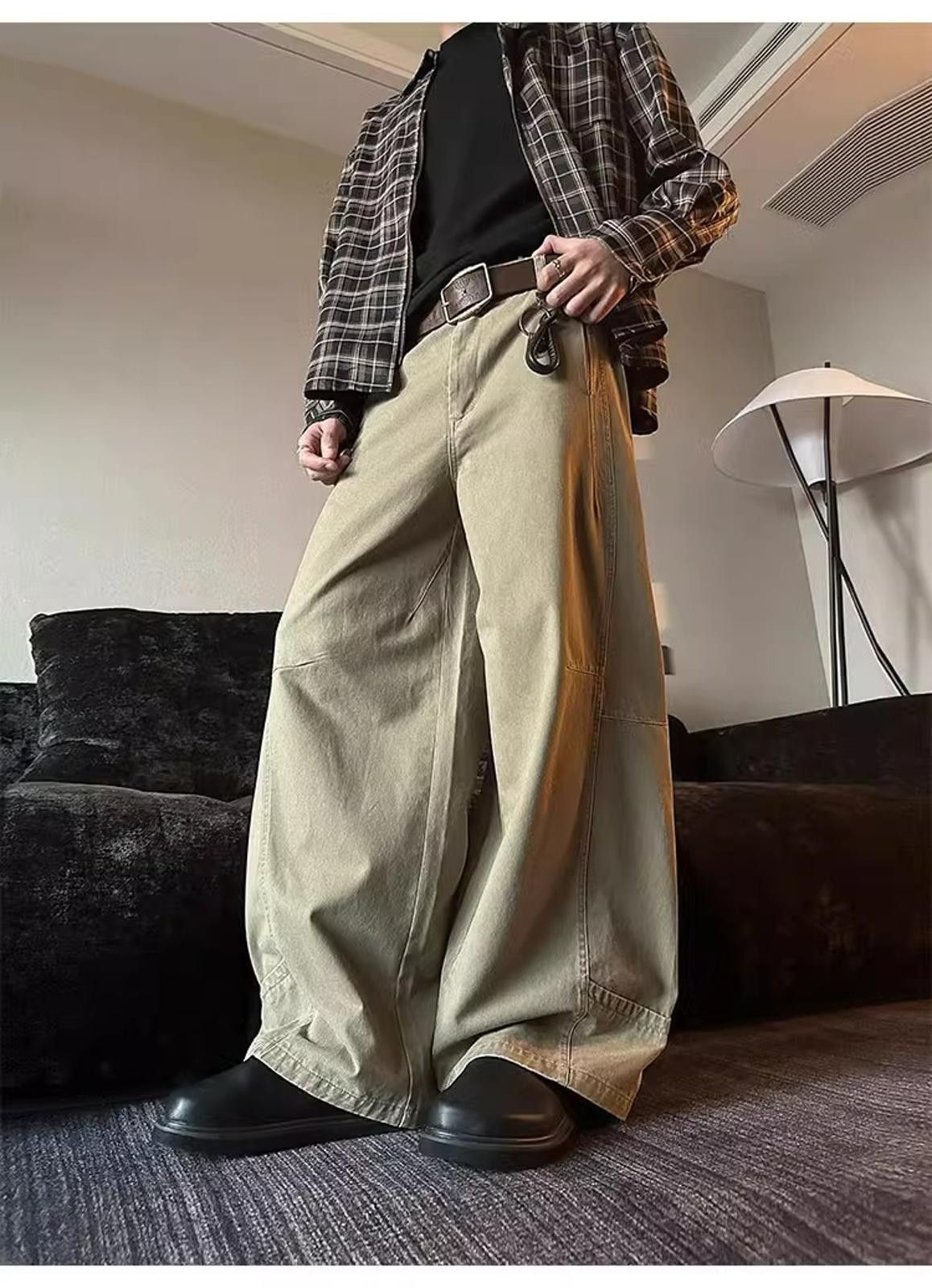 Japanese Brand Baggy Wide-Leg Trousers Size US 32 / EU 48 - 1 Thumbnail