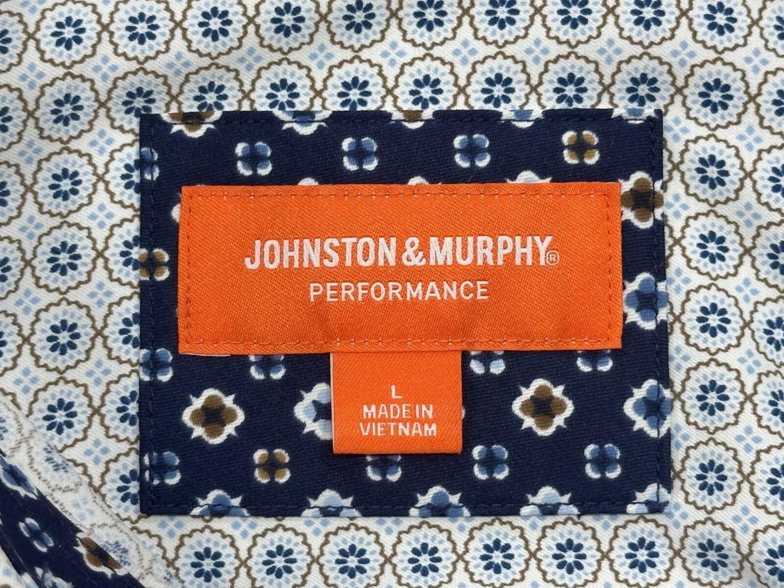 Johnston & Murphy Johnston Murphy Patterned Oxford Button Up Multicolor Mens L Size US L / EU 52-54 / 3 - 5 Thumbnail