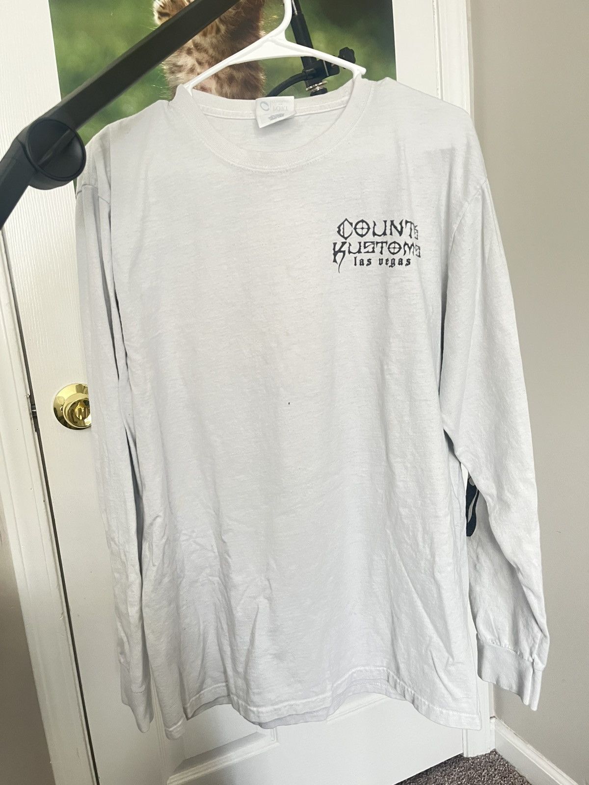 Vintage “Count Kustoms” white graphic vintage long sleeve shirts Size US L / EU 52-54 / 3 - 1 Thumbnail