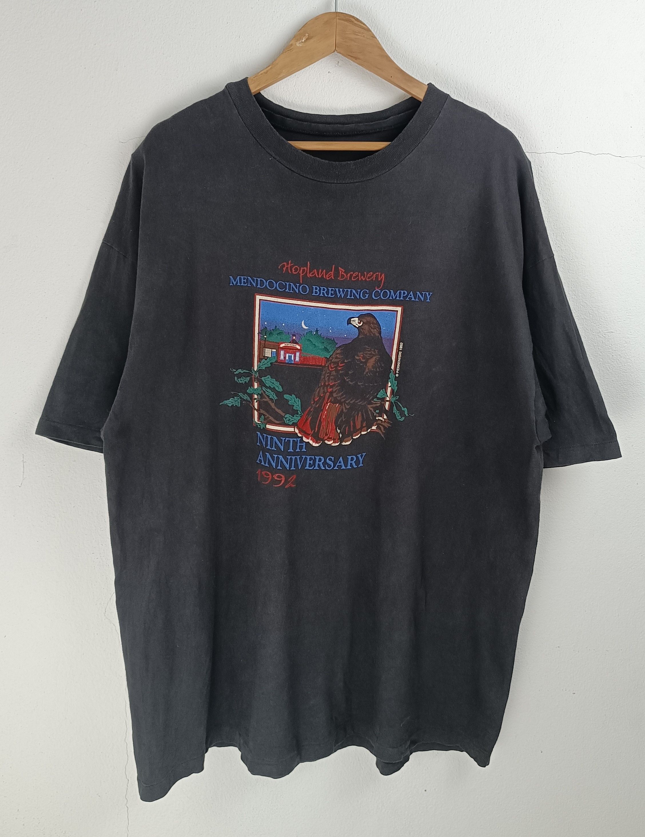 Vintage VINTAGE 90'S FADED HOPLAND BREWERY MENDOCINO BREWING TEE Size US XXL / EU 58 / 5 - 3 Thumbnail