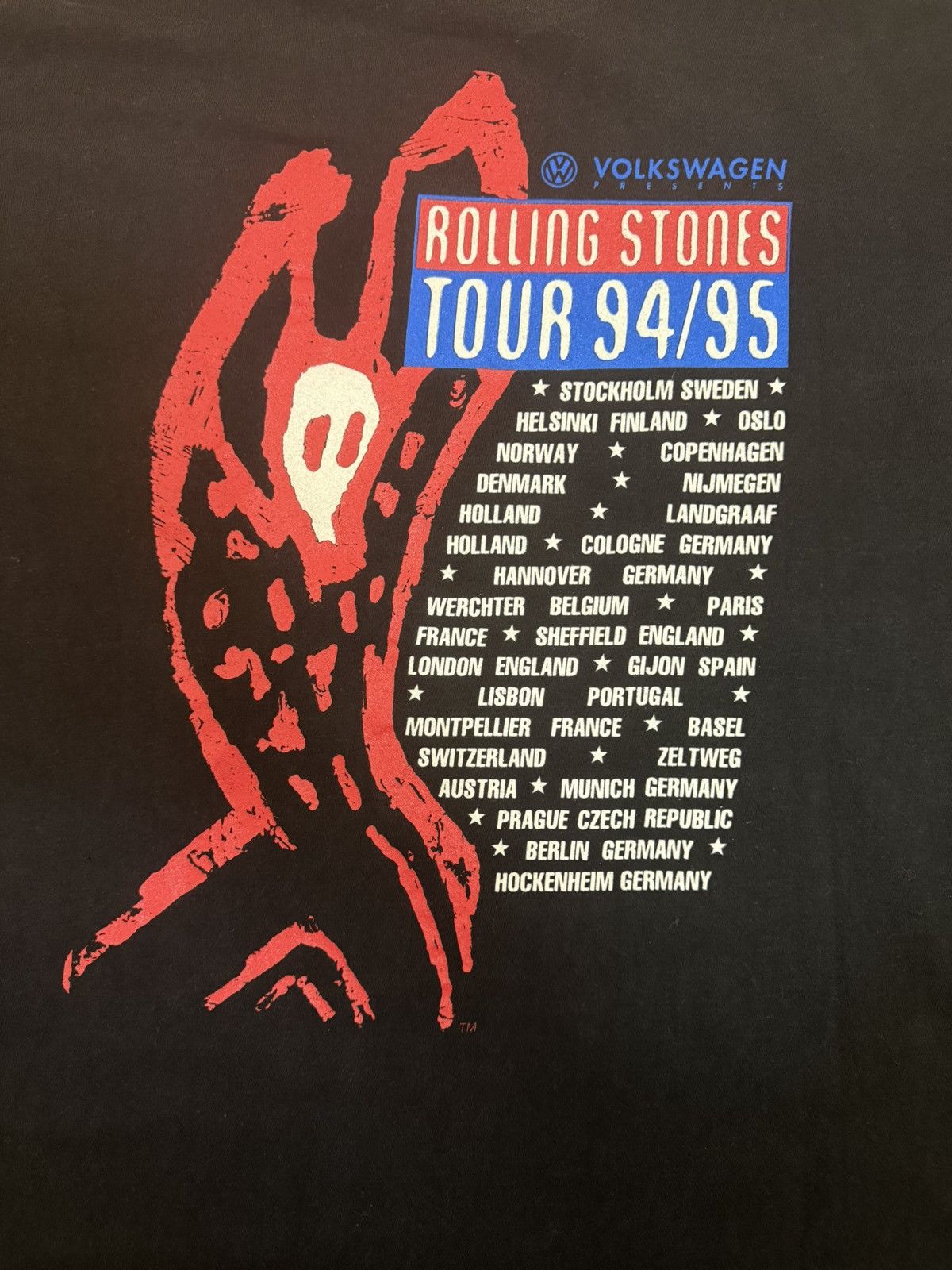 Band Tees 1994-1995 The Rolling Stones Voodoo Lounge World Tour Tshirt Size US L / EU 52-54 / 3 - 4 Thumbnail